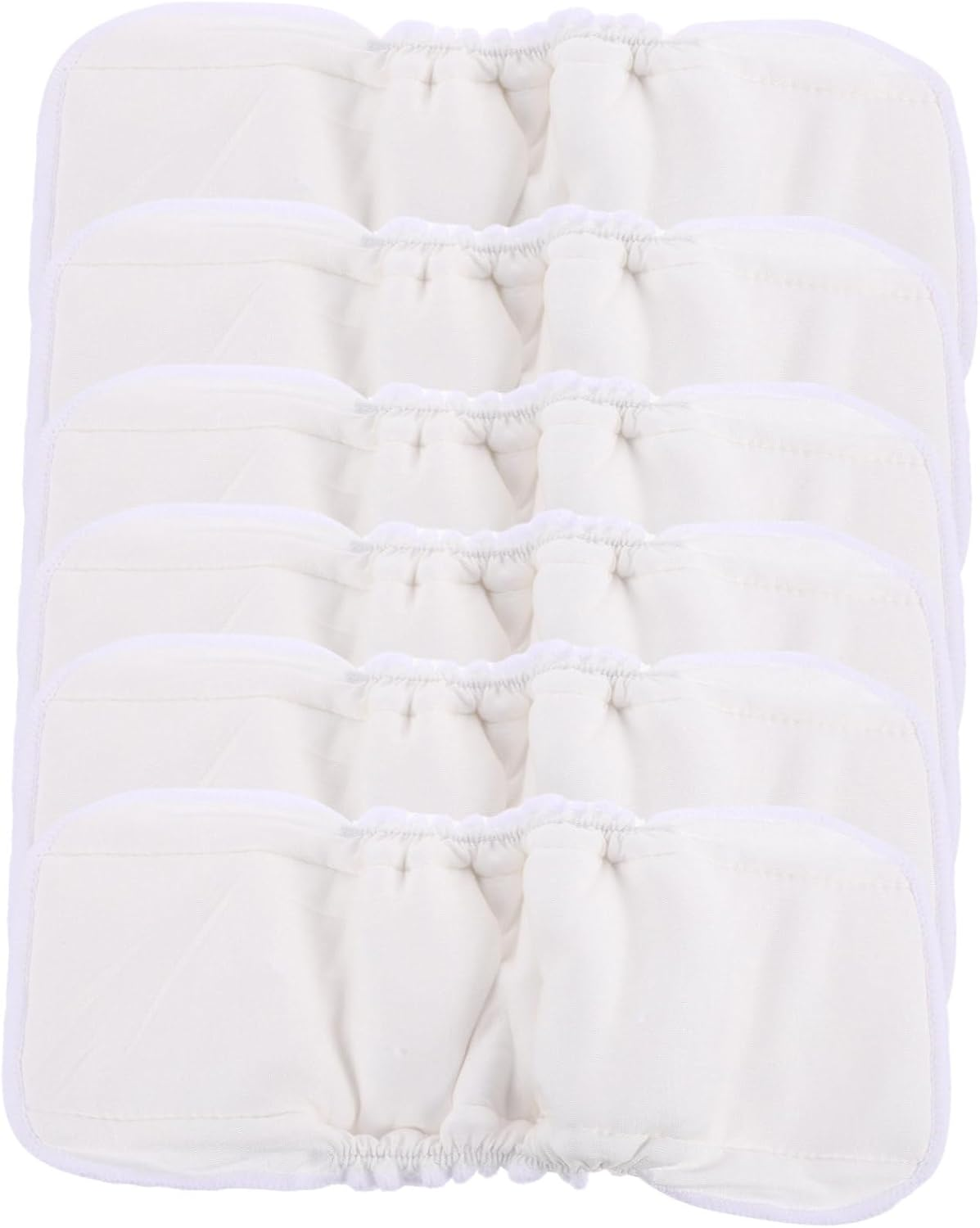 MERRYHAPY 6Pcs Bamboo Fiber Diaper Pad Washable Reusable Absorbent Inserts for Diaper Liners for Cloth Nappies image number 5