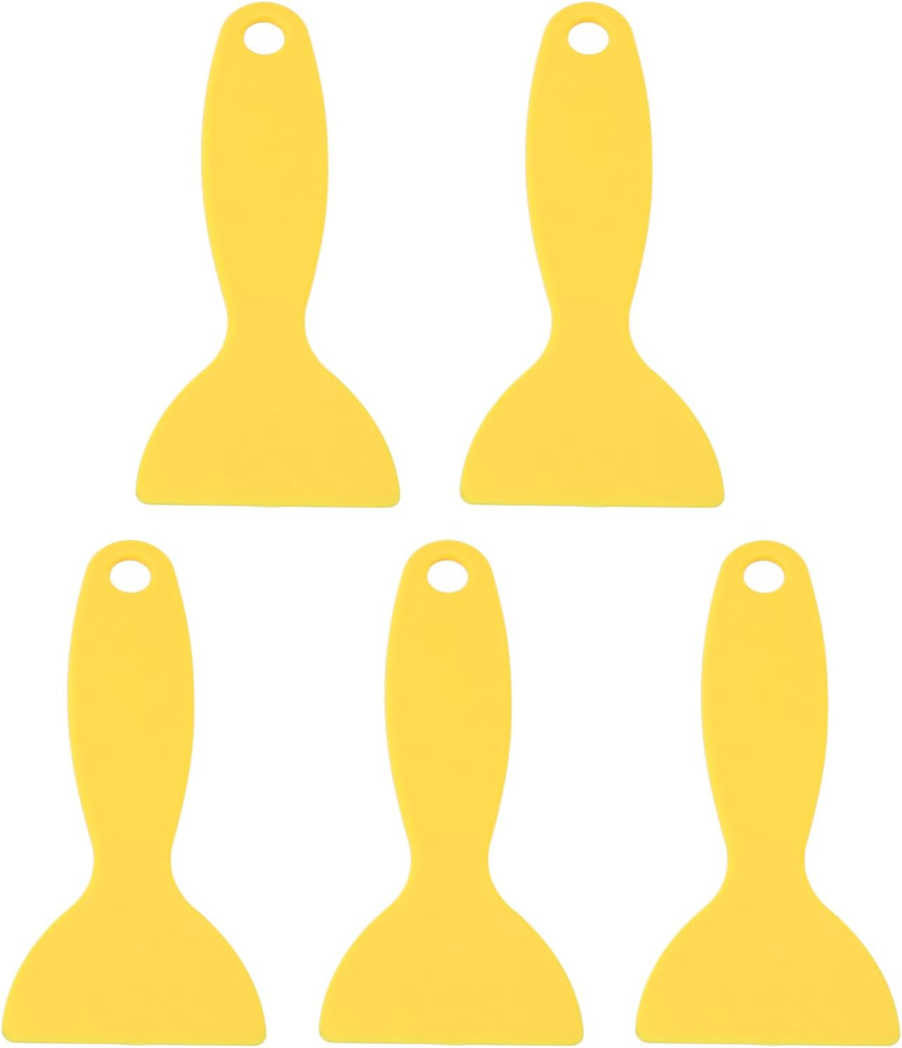 Cryfokt Resin Removal Scraper, Ergonomic Handle 5 Pieces Yellow Plastic Spatula for 3D Printer, Portable Flexible for 3D Printing, CRYFOKT0YQX4Z1T63 image number 1