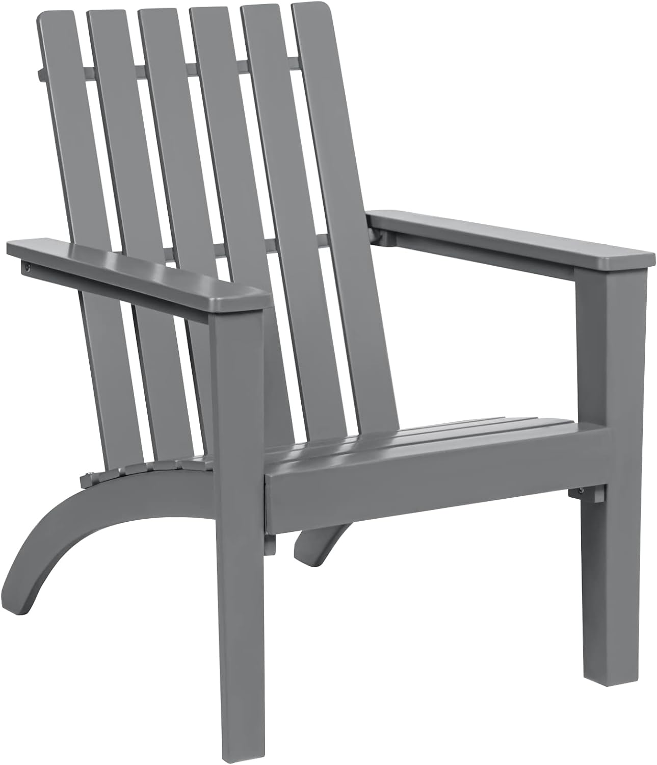 Costway Wood Adirondack Chair, Patio Lounge Chair with Ergonomic Backrest and Armrest, Sturdy Wooden Structure, Classic Outdoor Adirondack Chair for Deck, Yard, Garden (Natural)