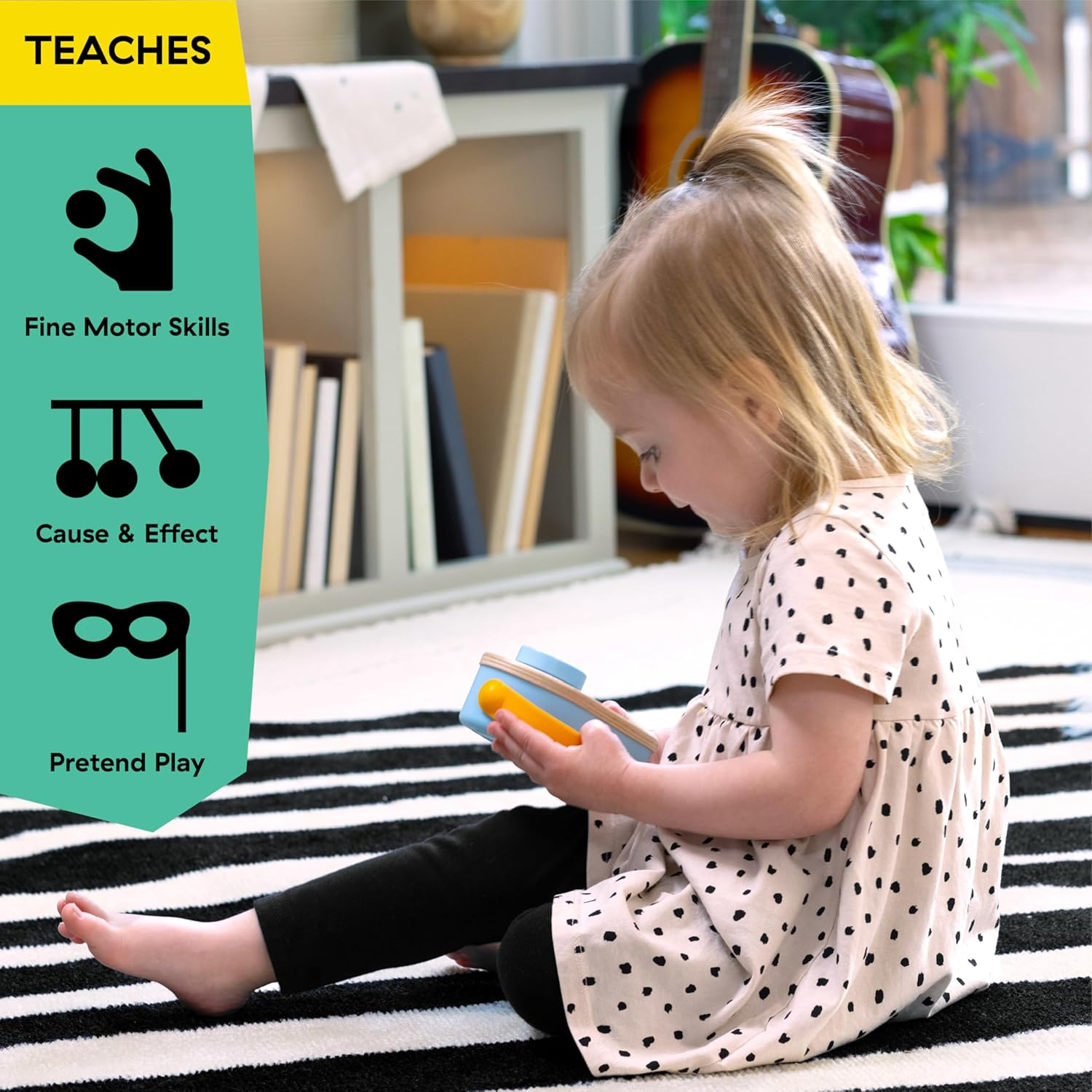 Baby Einstein + Hape Discovery Radio Toy Radio with Music & Lights, Ages 6 Months+ image number 1