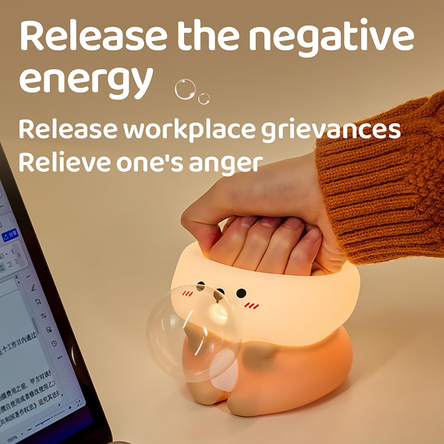 LIFEBEA Cute Night Light for Kids &ndash; LED Touch Toddler Lamp, USB Rechargeable Baby Night Light with 3-Level Warm Glow & 30-Min Timer &ndash; Portable Animal Bedside Children'S Room Decor Gift (Otter) - Sloth image number 7