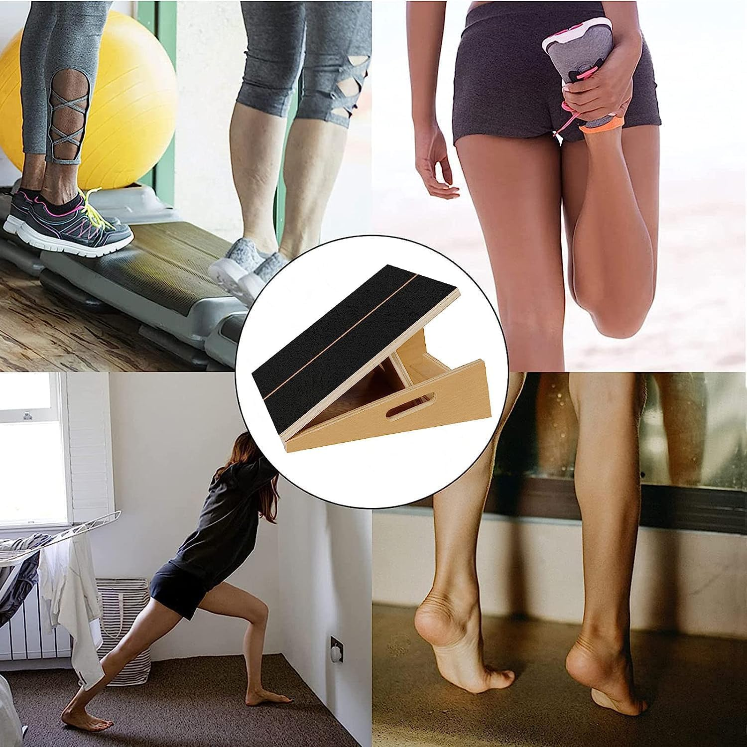 Professional Wooden Slant Board, Adjustable Incline Board and Calf Stretcher, Stretch Board Calf Stretcher Slant Board - Extra Side-Handle Design for Portability image number 4