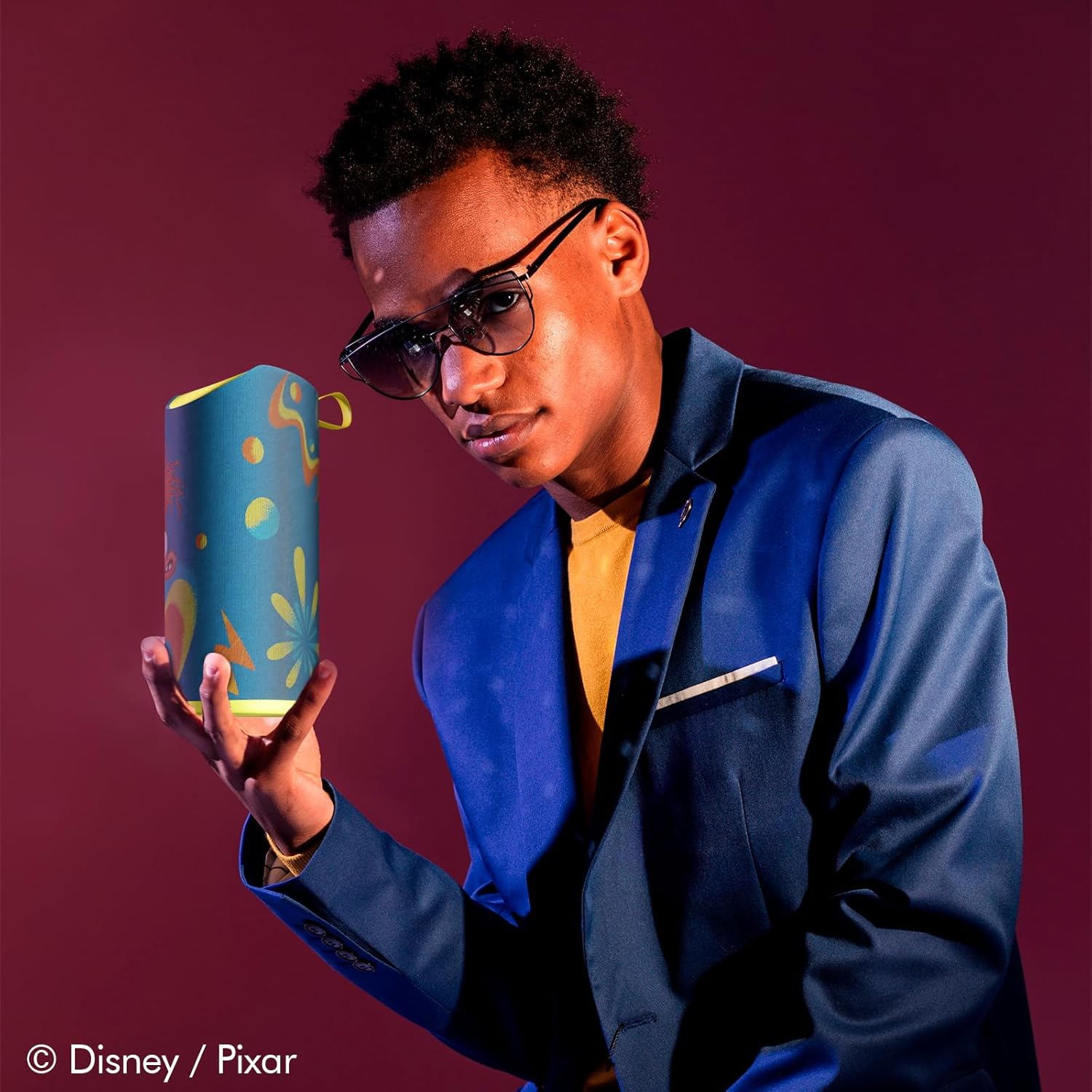 Disney/Pixar&rsquo;S inside Out 2 Bluetooth Speaker- Splashproof Wireless Speaker W/ 3 Hrs Playtime/Sd Slot/Fm Radio- inside Out 2 Gifts for Women, Men and All Fans (Anxiety + Joy) - Inside Out 2 Cast image number 2