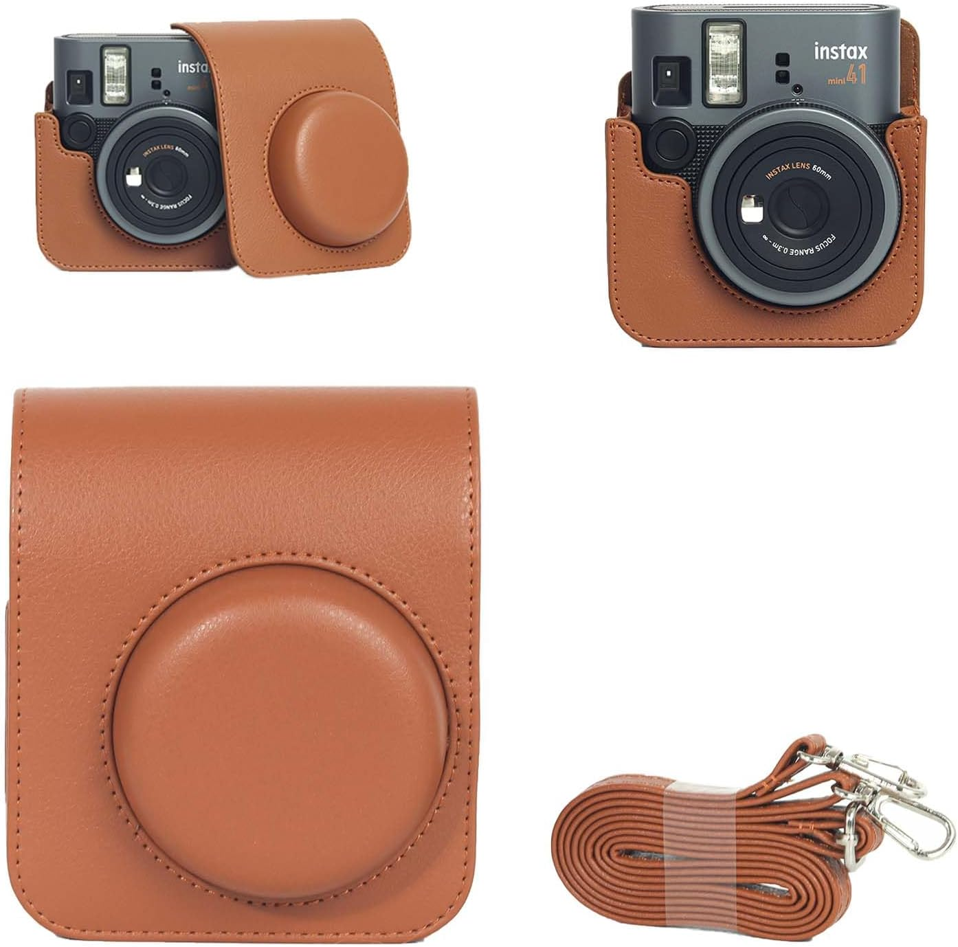 Case for Fujifilm Instax Mini 41,NOUKAJU Camera Storage Box,Portable Travel Carrying Protective Storage Case,Protective Case for Instax Mini 41 Camera((Brown) image number 3