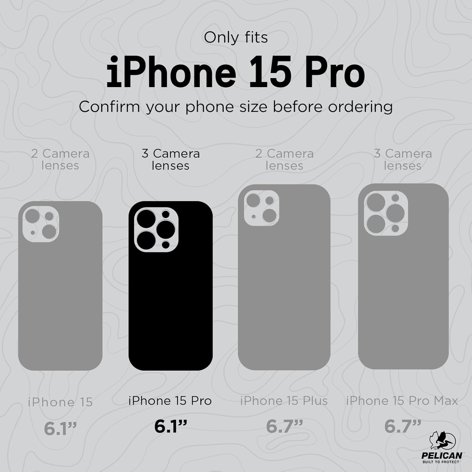 Pelican Ranger Series - Iphone 15 Pro Case 6.1' [Wireless Charging Compatible] Protective Phone Case with Anti-Scratch Tech [12FT Mil-Grade Drop Protection] Slim Rugged Cover for Iphone 15 Pro - Black - Black Magsafe image number 3