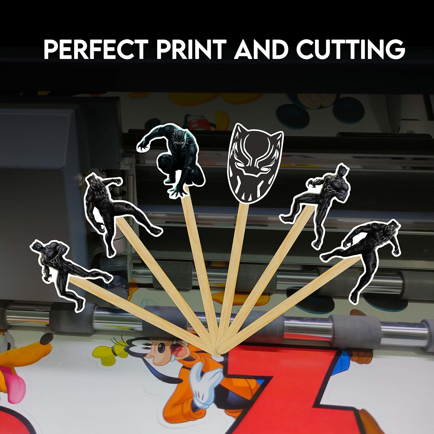 Blck Pnter Cupcake Toppers &ndash; Inspired by Panther Power and Tribal Themes for Action-Packed Birthdays, Hero Parties, and Epic Dessert Displays. image number 4