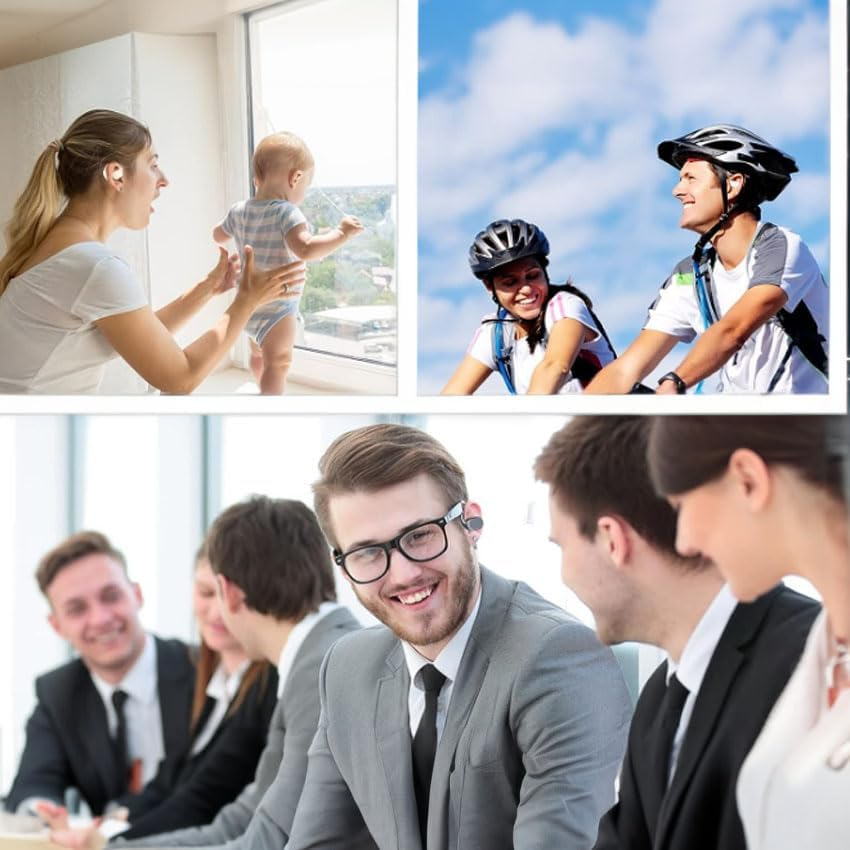 Monkey Ladder PRENDELUZ Wireless Bluetooth Headphones with Ear Hooks, Black, 6 Hours Playtime image number 1