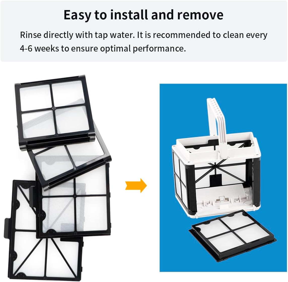Wuyan 4 Pack Ultra-Fine Cartridge Filter Compatible with Dolphin S50, S100, Active 10, Active 15, T15, T25, E10Proteus DX3, Cayman, Escape, Advantage Pool Cleaner Filter,Part 9991468-R4 image number 3
