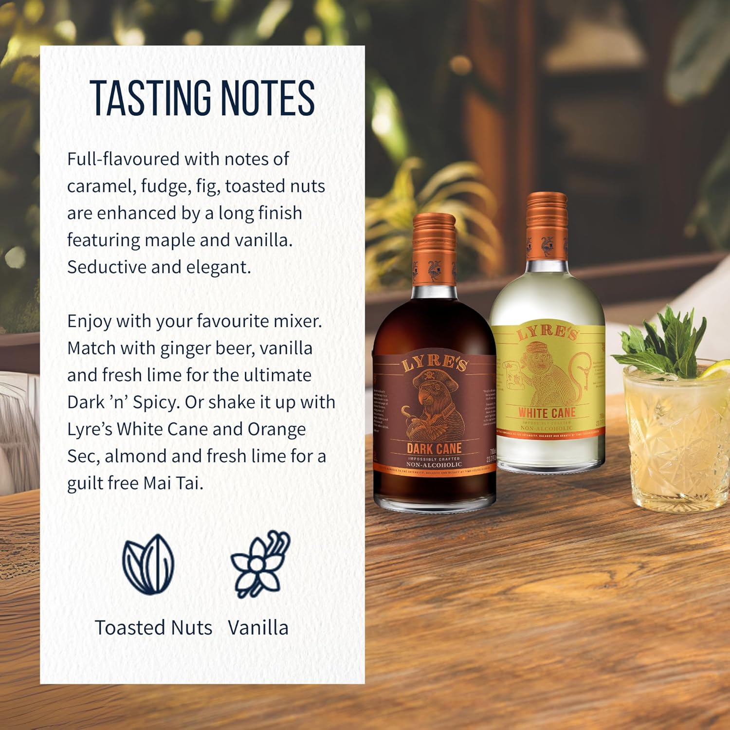 Lyre'S Dark Cane - Non-Alcoholic Spirit, Dark Rum Alternative, Premium, 700Ml