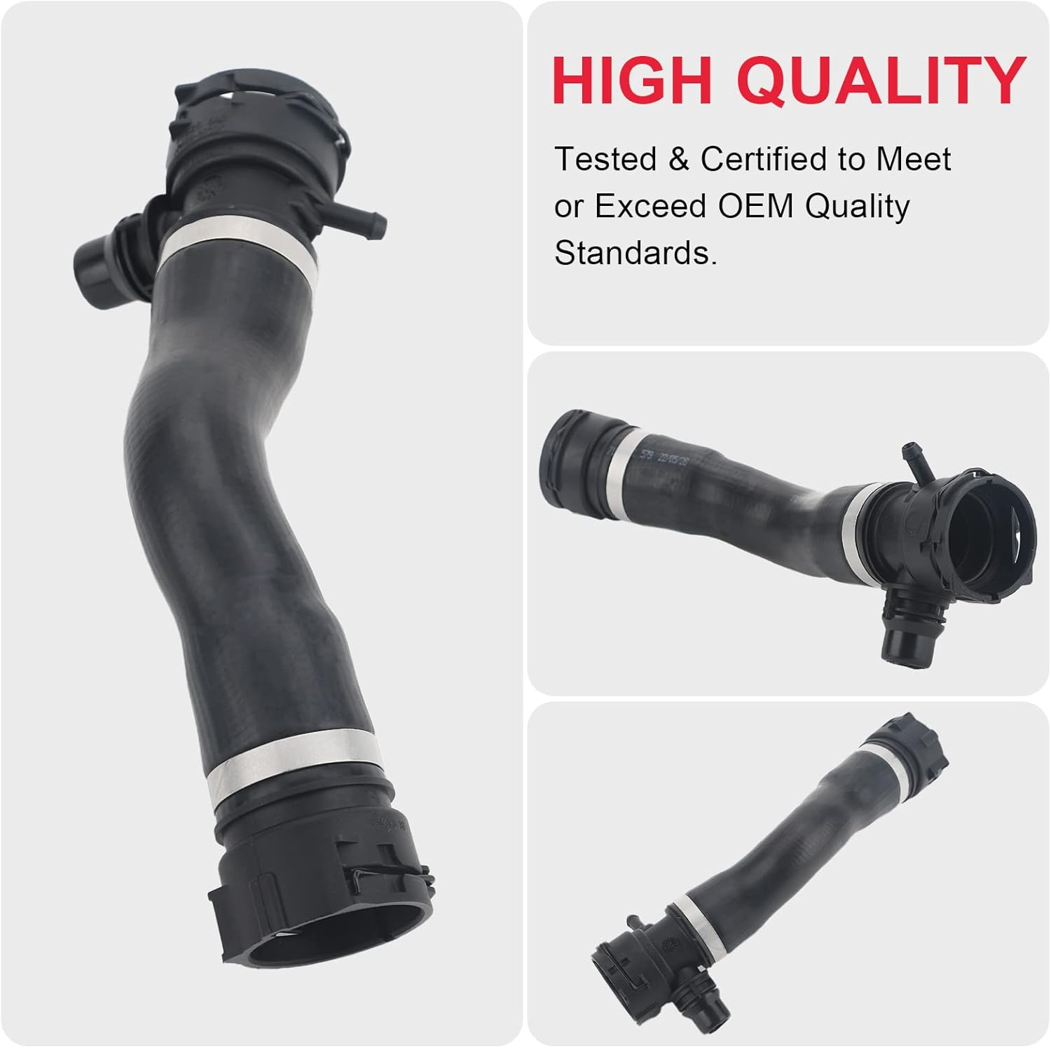 Engine Upper Radiator Coolant Water Hose Pipe Compatible with BMW E82 E88 E92 E91 E90 Z4 128I 323I 325I 328I 330I Replace 17127531579 image number 2