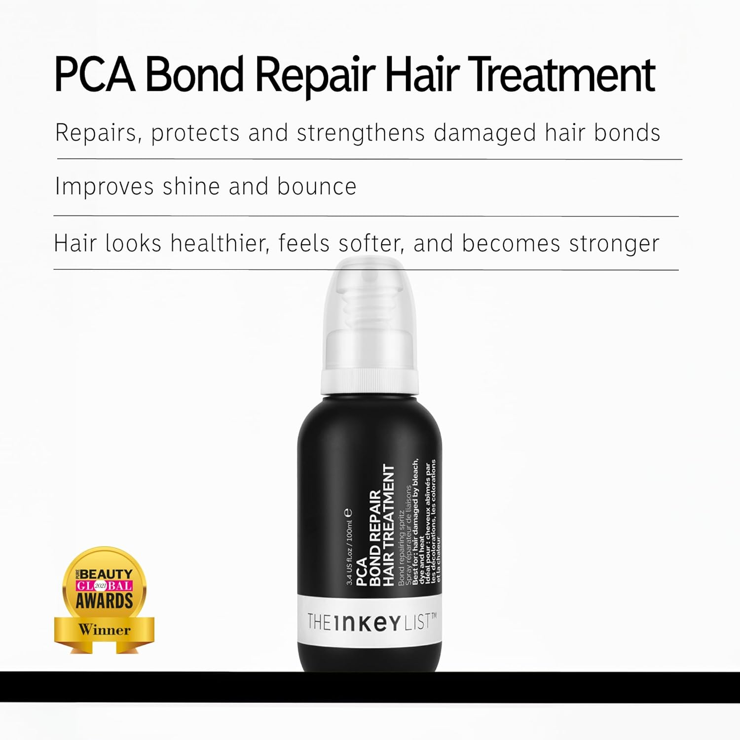 The INKEY List PCA Bond Repair Hair Treatment to Protect and Strengthen Damaged Hair 100Ml, IH007KM
