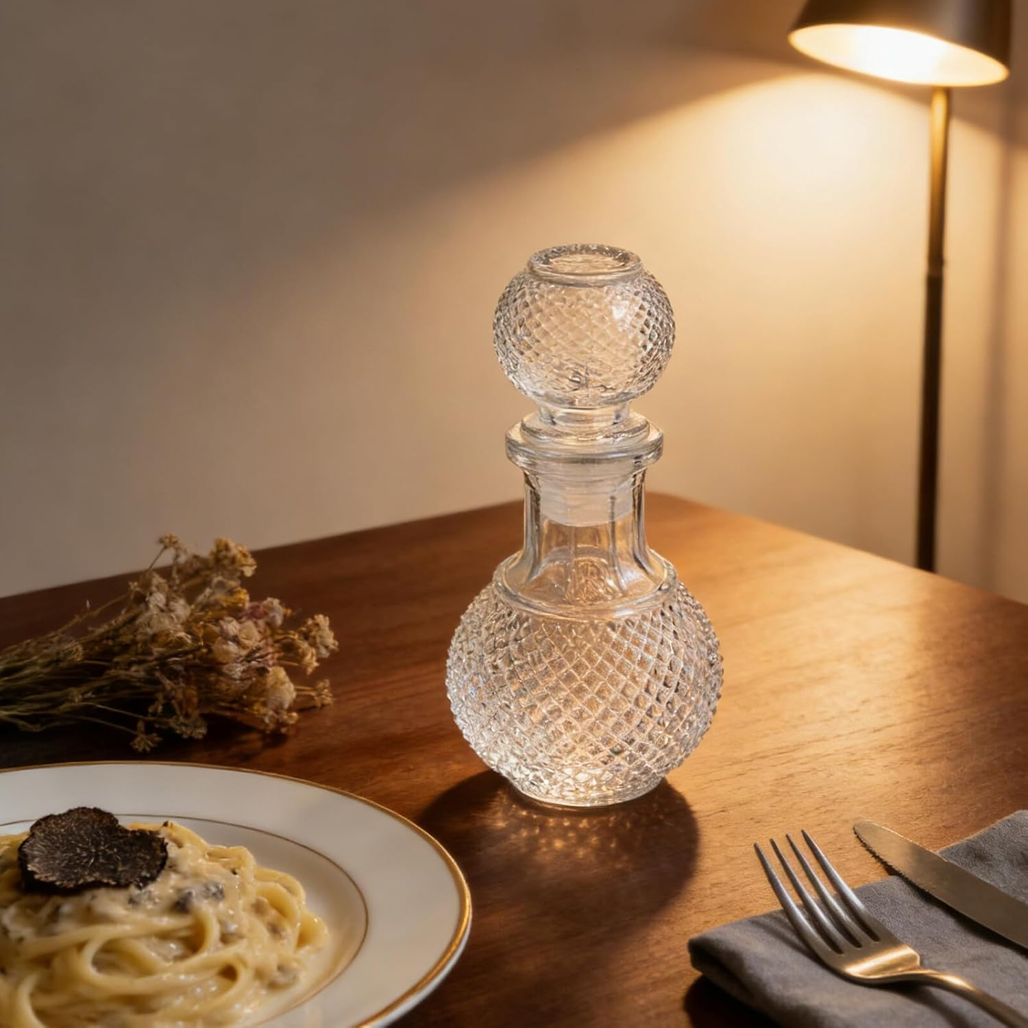 COHEALI Creative Thickened Glass Liquor Dispenser Bottle 250Ml Earth Style Decorative Whiskey Decanter Cocktail Packaging Container for Home Bar and Wine Serving image number 4