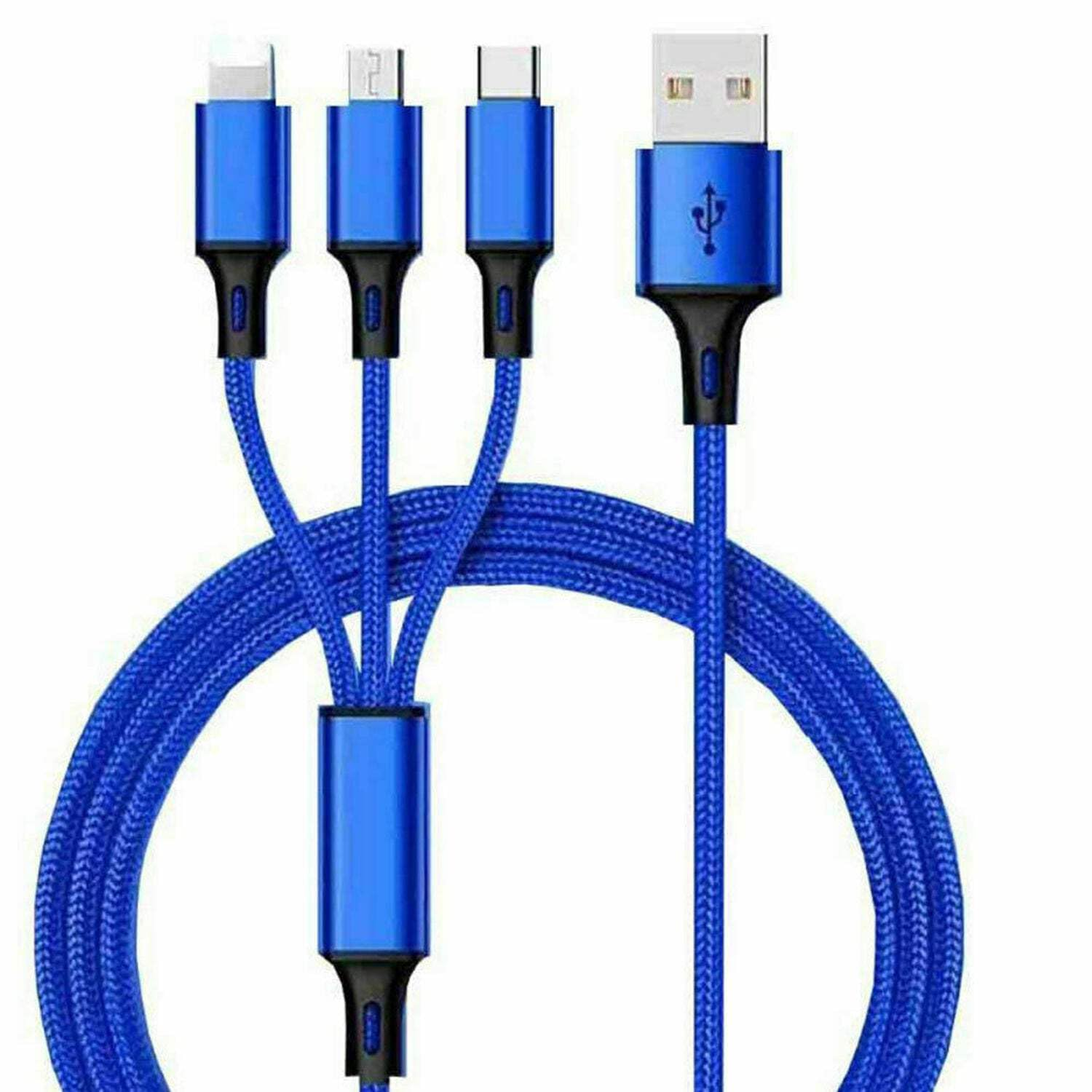 Salesbay Multi Charger 1.2M Cable 3In1 Fast Charging USB Universal Type-C Micro image number 6