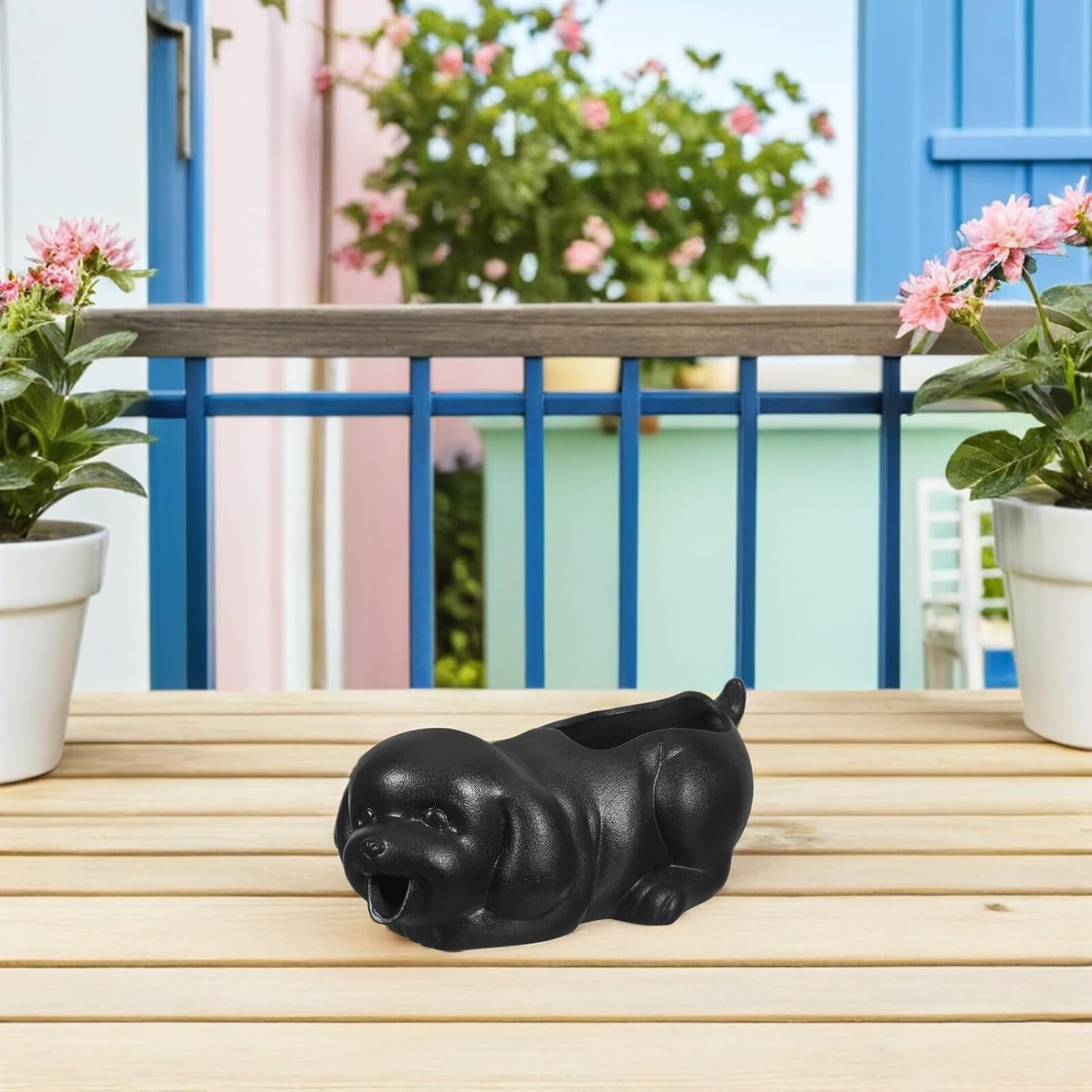 Abaodam Outdoor Water Feature Decor Fish Tank Sculpture Garden Waterfall Jar Fountain Jar Bonsai Fountain Outdoor Black image number 5