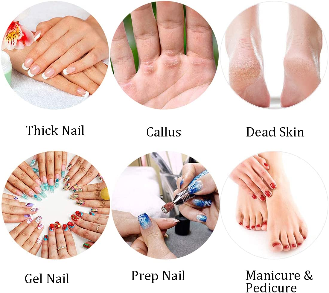 210 PCS Sanding Bands Size #80#120#180 Coarse Fine Grit Efile Sand Set for Manicures and Pedicures Care Nail Tools(Comes with Nail Drill Bits) image number 5