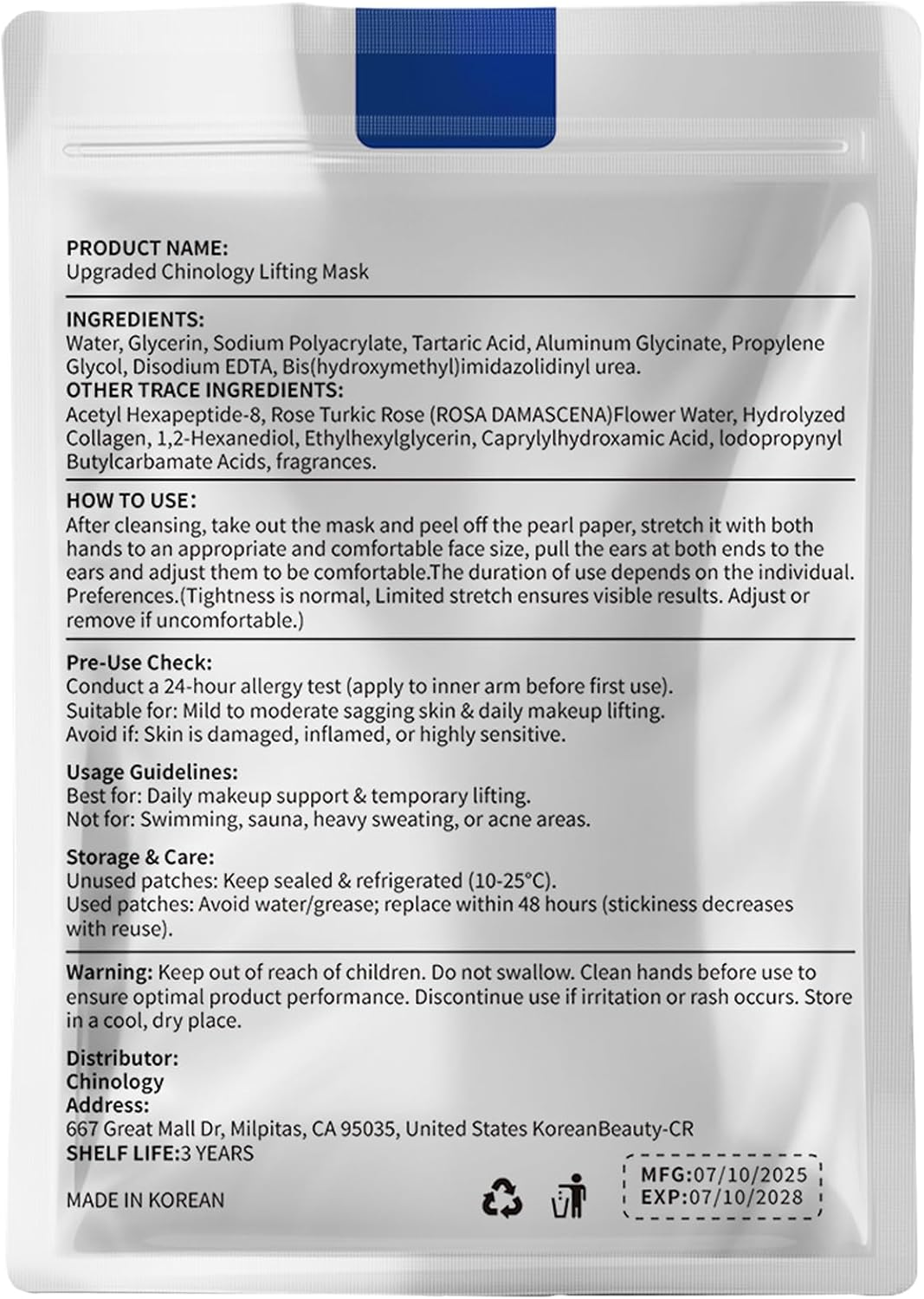 Chinology Double Chin Lifting Mask, Lift Chin Mask, Reusable Silicone Double Chin Strap Sleep Masks, Say Goodbye to Your Double Chin - Get a Sculpted Jawline in 3 Weeks (2PCS) image number 3