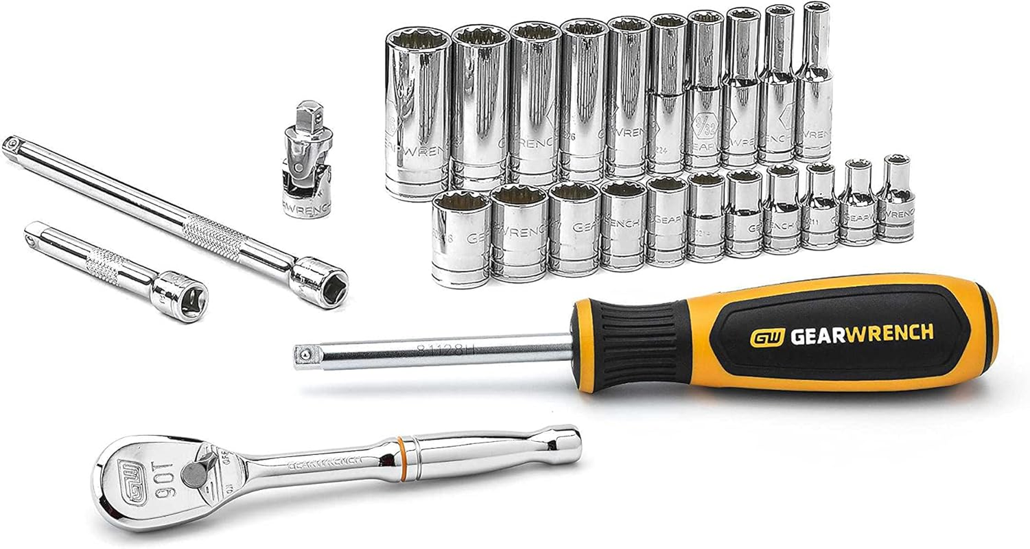 GEARWRENCH 26 Pc. 1/4" Drive 12 Pt. Standard Mechanics Tool Set, SAE - 80313 image number 2