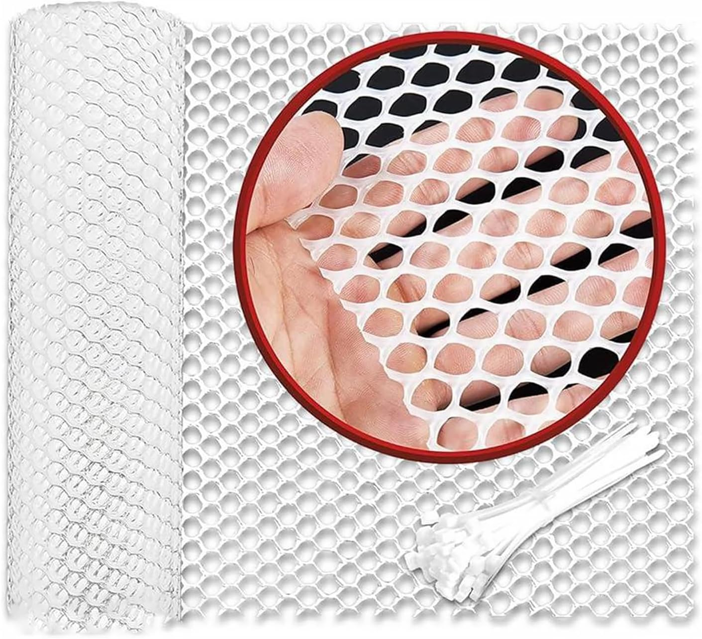 Plastic Wire Mesh Fence 40 X 300CM Roll - Ideal for Poultry, Dogs, Rabbit, Snake Barrier & Gardening - Durable Plastic Chicken Wire Mesh (Black)