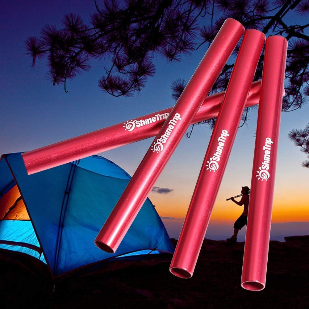 Tent Pole Repair Kit, 4Pcs Aluminium Alloy Tent Pole Repair Tube Tool Camping Accessories High Strength and Corrosion Resistance for Diameter 7.9-8.5Mm(4Pcs)