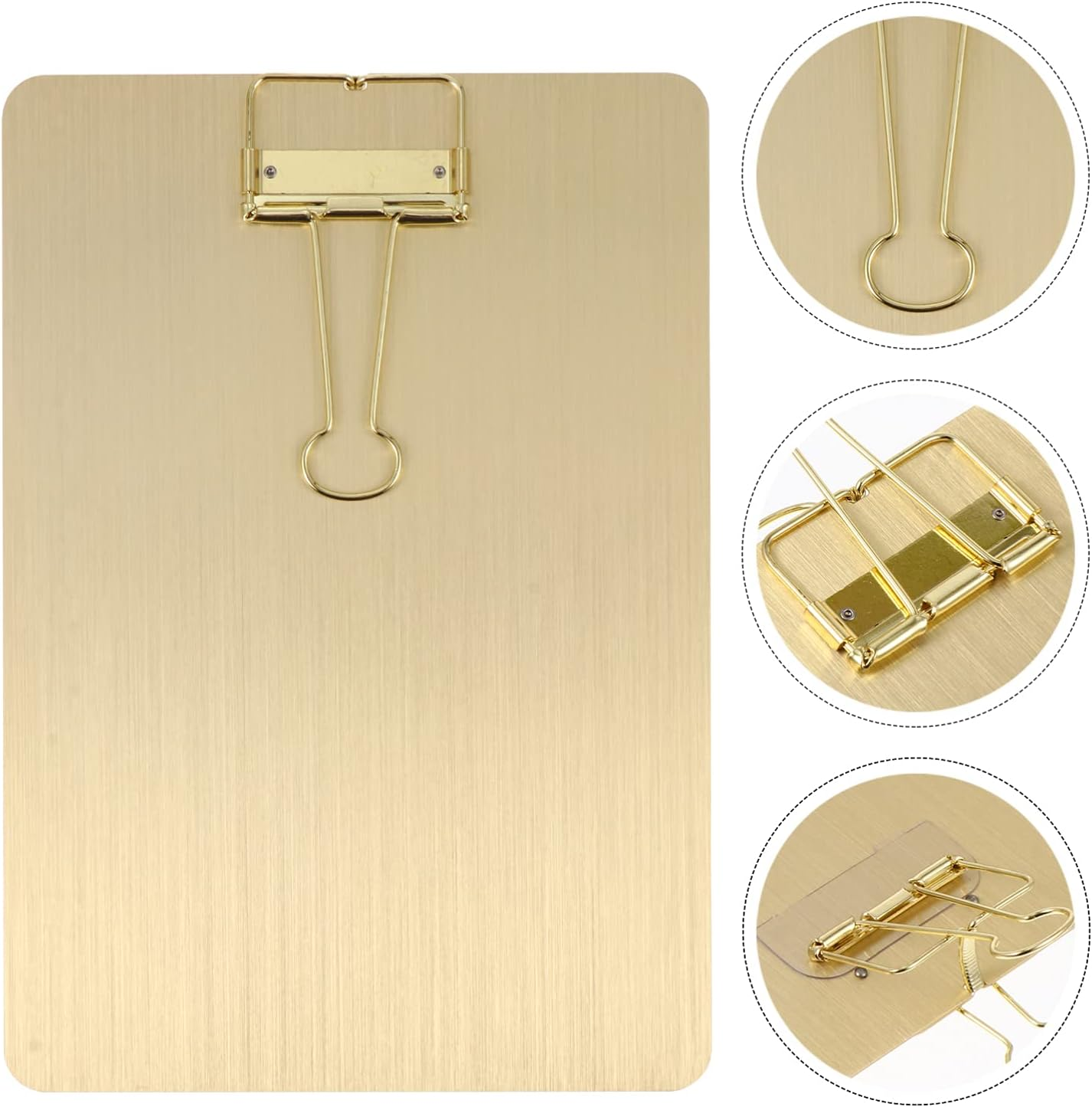 HOODANCOS 1Pc Clipboard Stainless Steel Clip Writing Pad for Schools Offices Restaurants Homes for Learning Painting Group Projects Holding image number 3