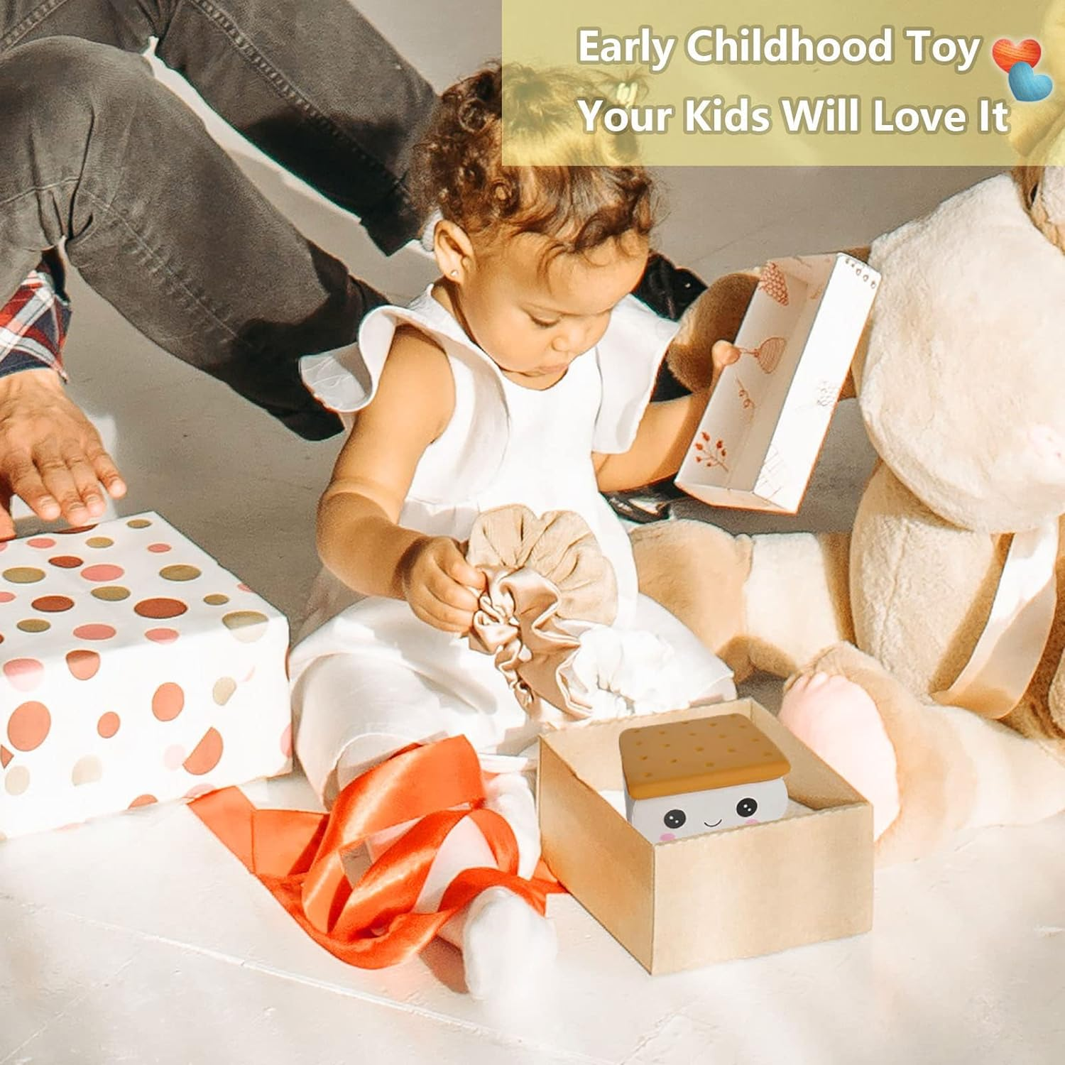 ASMFUOY Smore Slow Rising Squishies Toy for Kids, Cute Sandwich Cookie Stress Relief Simulation, Lovely Squishy Squeeze Toy image number 6