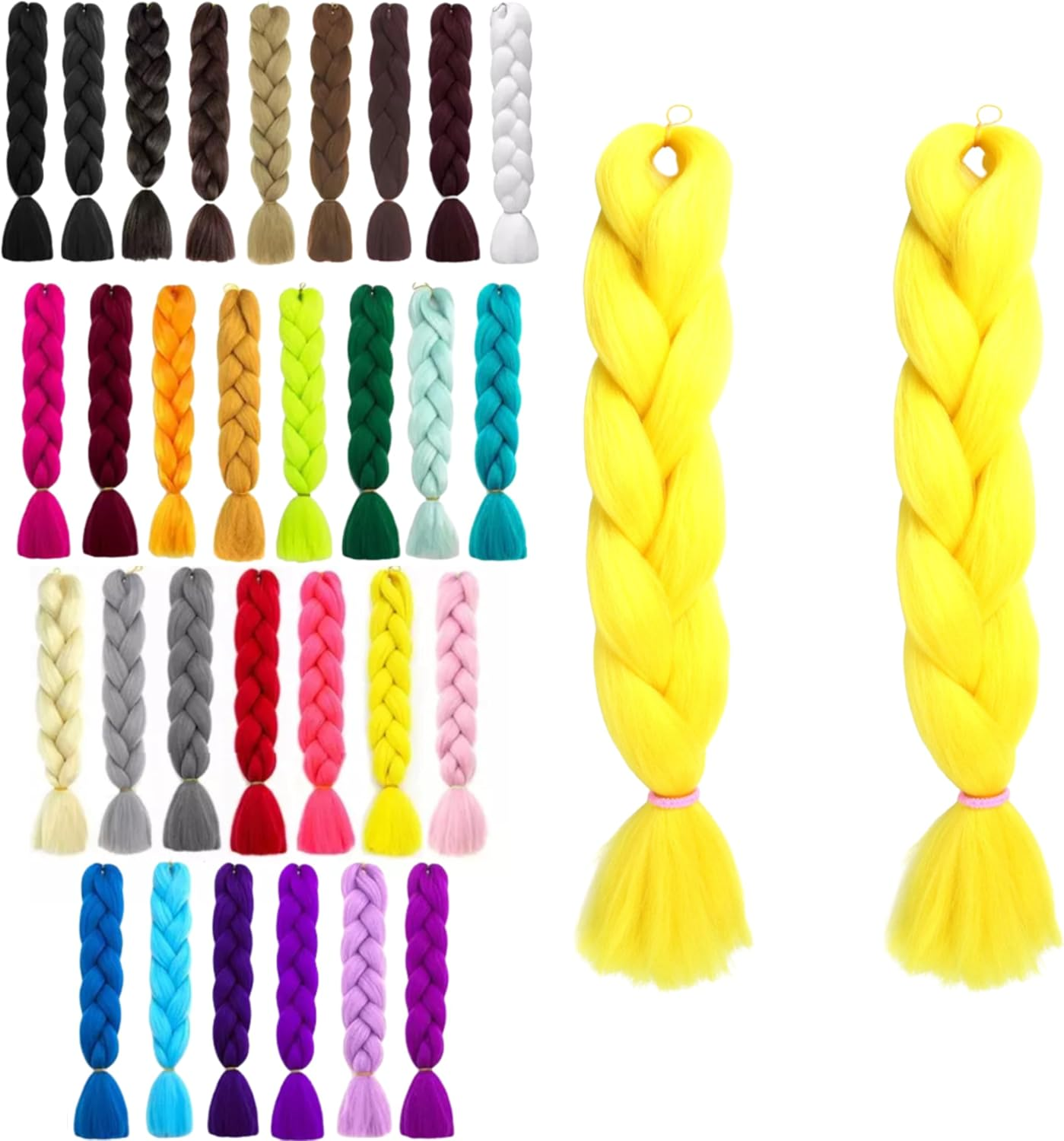 FIME. Kanekalon Jumbo Braiding Hair Extensions High Temperature Fiber Crochet Twist Braids 24Inch 2Pcs/Lot (A15) image number 5