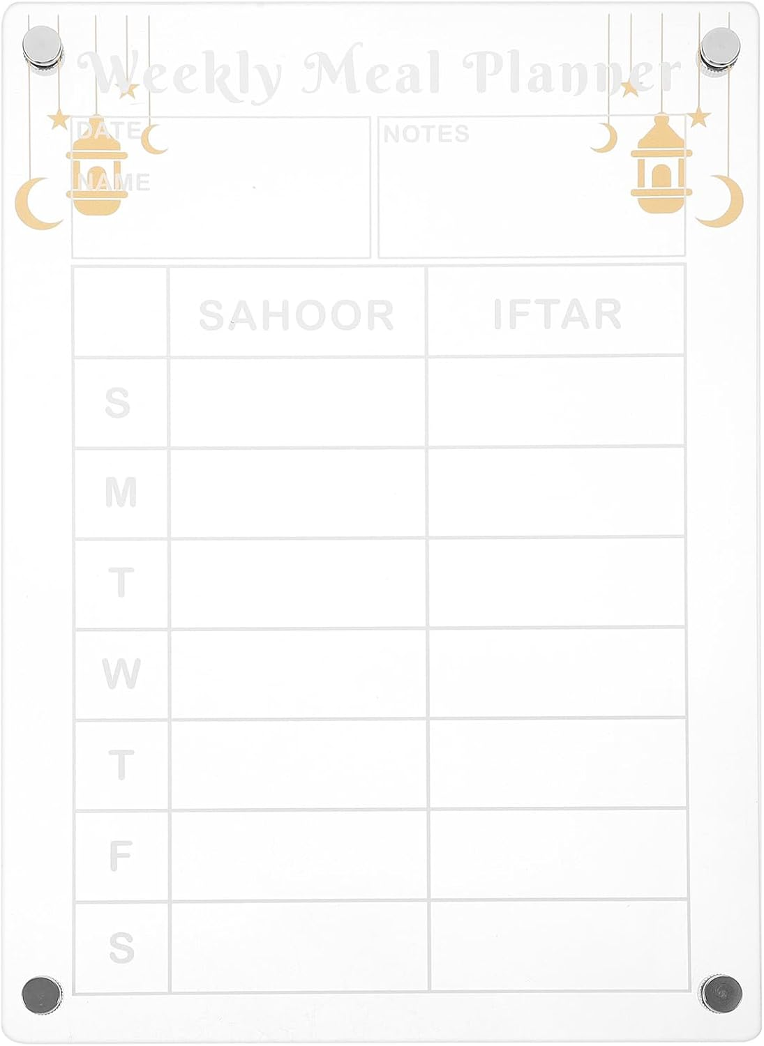 HOODANCOS Whiteboard Fridge Menu Board Dry Erase Meal Planner Fridge Memo Office Supply image number 5