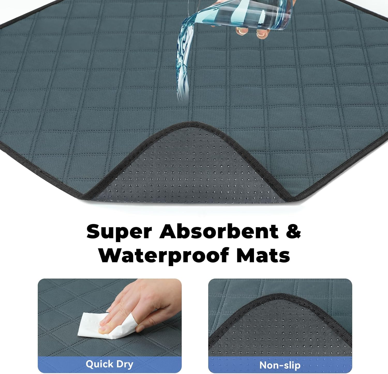 Dog Playpen with Washable Pee Pad, Puppy Pet Cat Playpen Small Dogs Tent Crate Indoor/Outdoor, Portable Pop up Kennel with Carrying Case for Cats/Rabbits(Grey (29" X 29" X 17") with Pad) image number 2