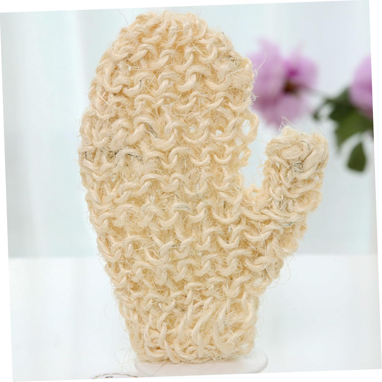 2Pcs Natural Sisal Exfoliating Gloves Set, Woven Body Scrub Mitts with Thumb, Skin Scrubbing Bath Accessories for Dead Skin Removal and Shower Care in Australia image number 6