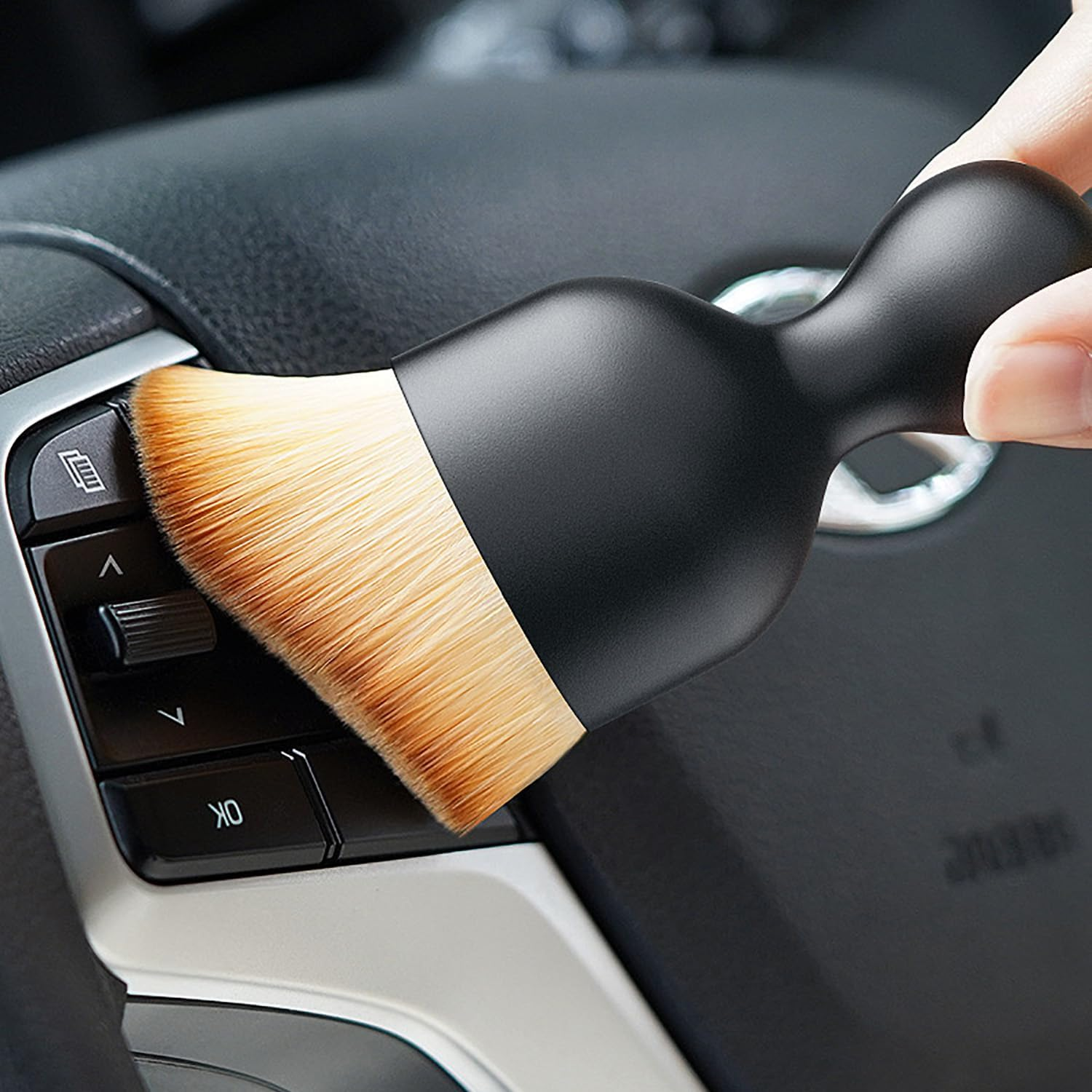 SILHOL Car Brush 4 Pieces, Car Interior Clean Brush Tools, Auto Interior Dust Brush, Car Detailing Soft Bristles Brush for Automotive Dashboard, Air Conditioner Vents, Scratch Free image number 3