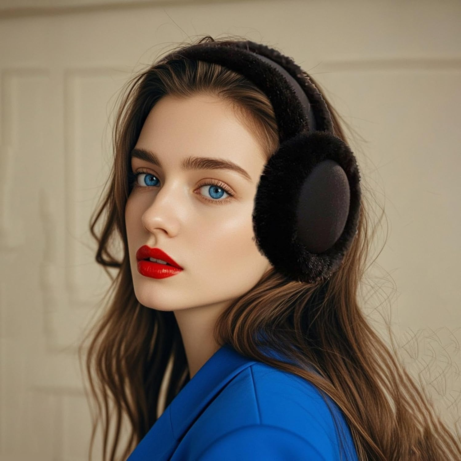 Lady Ear Warmer - Foldable Fleece Ear Warmer | Skin-Friendly Ear Covers, Cartoon Fleece Ear Warmers for Girls, Mom, Wife, Girlsfriend image number 2