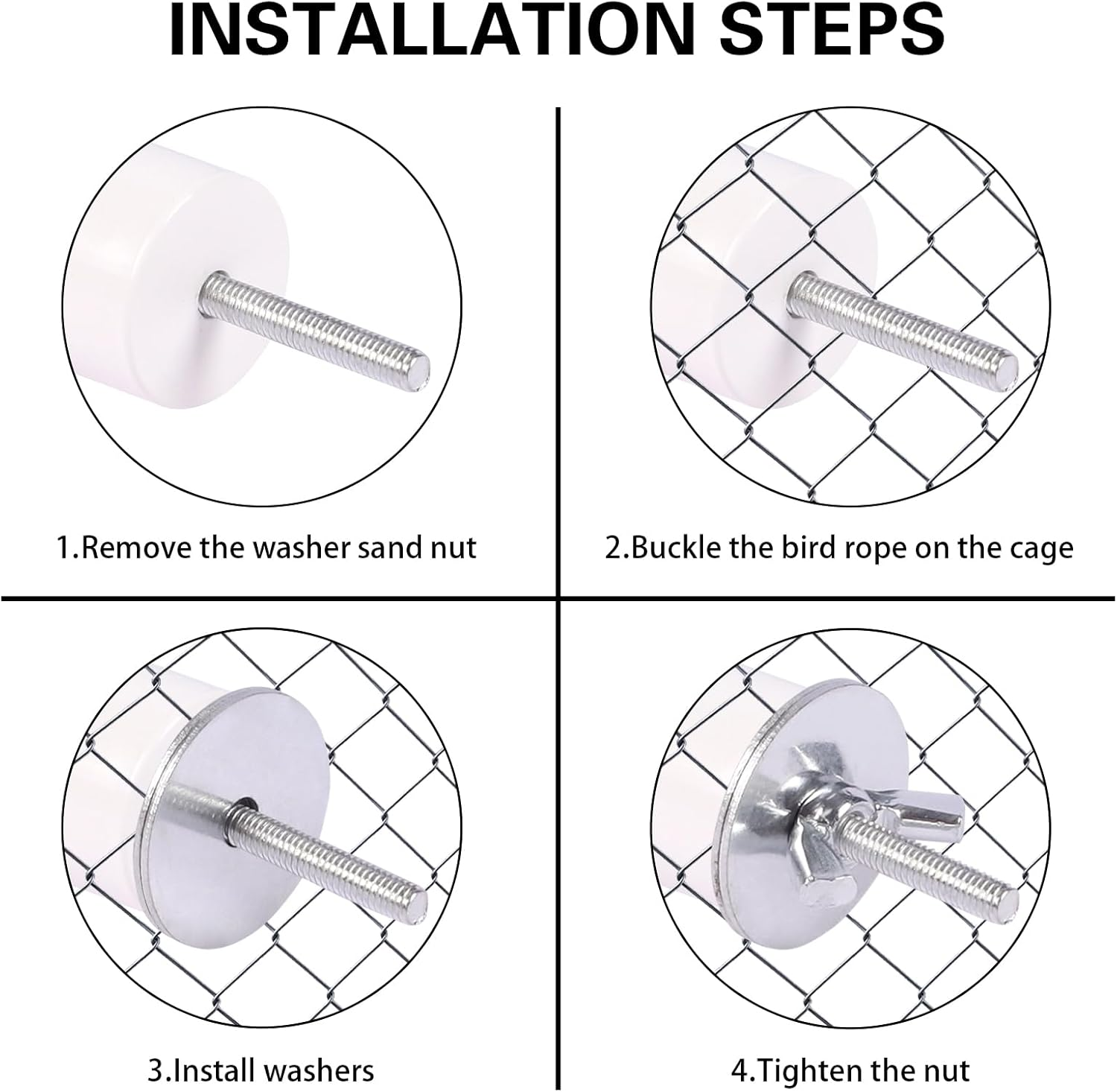 3Pcs Gradient Bendable Bird Perch Stand Set Climbing Rope Swing Playing Toys for Bird Cages Colorful Stand Rope for Parrots Cockatiels Budgies (Pink, One Size) - Pink image number 3