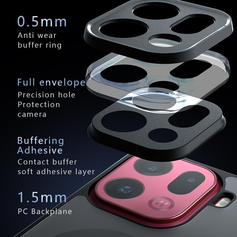 T Tersely Magnetic Case for Oppo Find X9 Pro 5G 2025, Compatible with Magsafe, Translucent Matte [Ultra Slim Shockproof] [Anti-Slip] Oppo X9Pro Protective Phone Case -Black