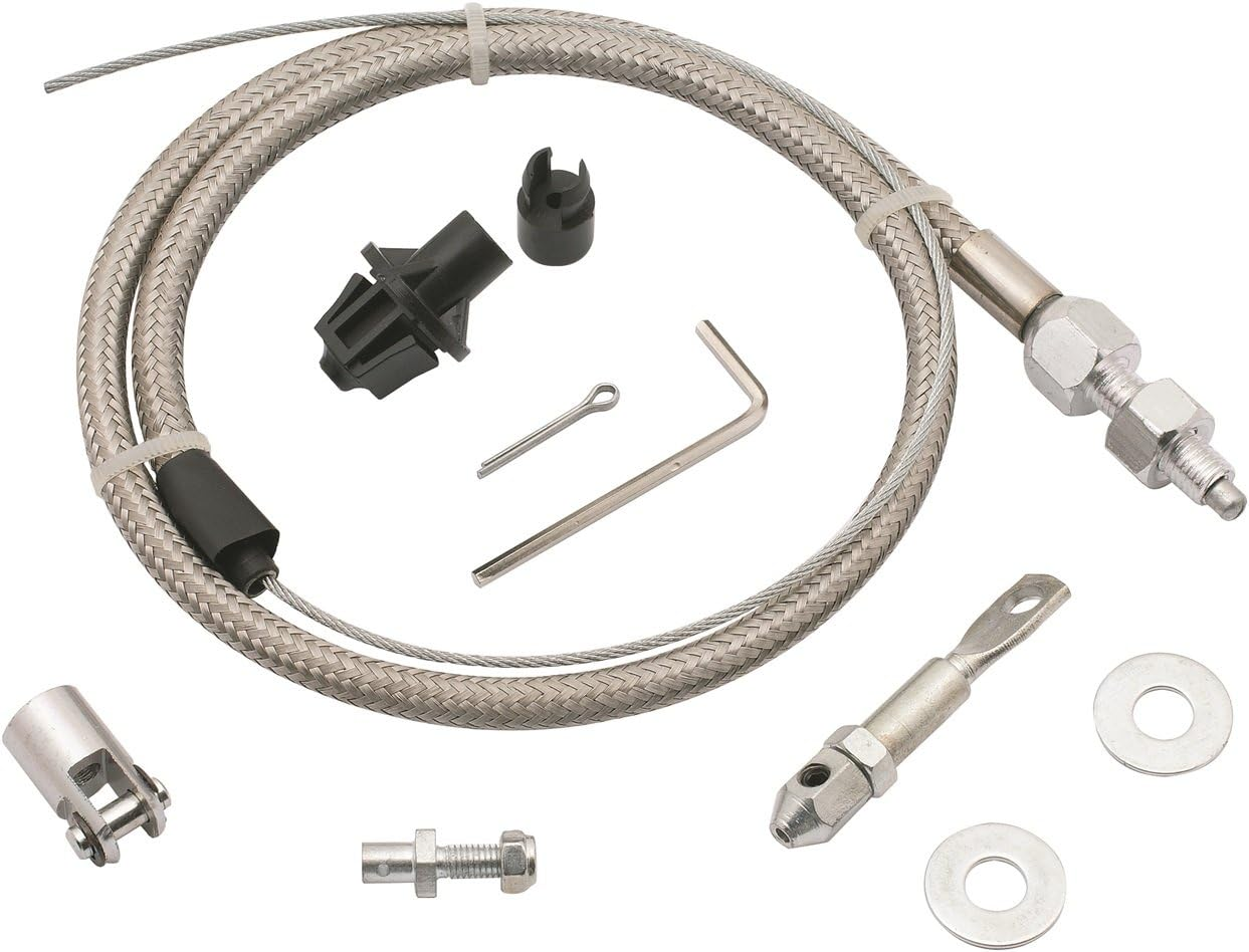 Mr.Gasket Throttle Cable, Braided Stainless Steel, 36 In. Long, Universal, Each