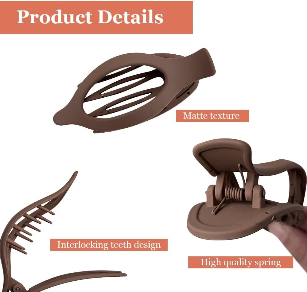 XFSRG Pack of 8 Flat Hair Clips, Oval Hair Clips, Strong Grip Duckbill Clips for Thin, Thick Hair, Simple Hair Accessories for Women (Multicoloured 2) image number 6