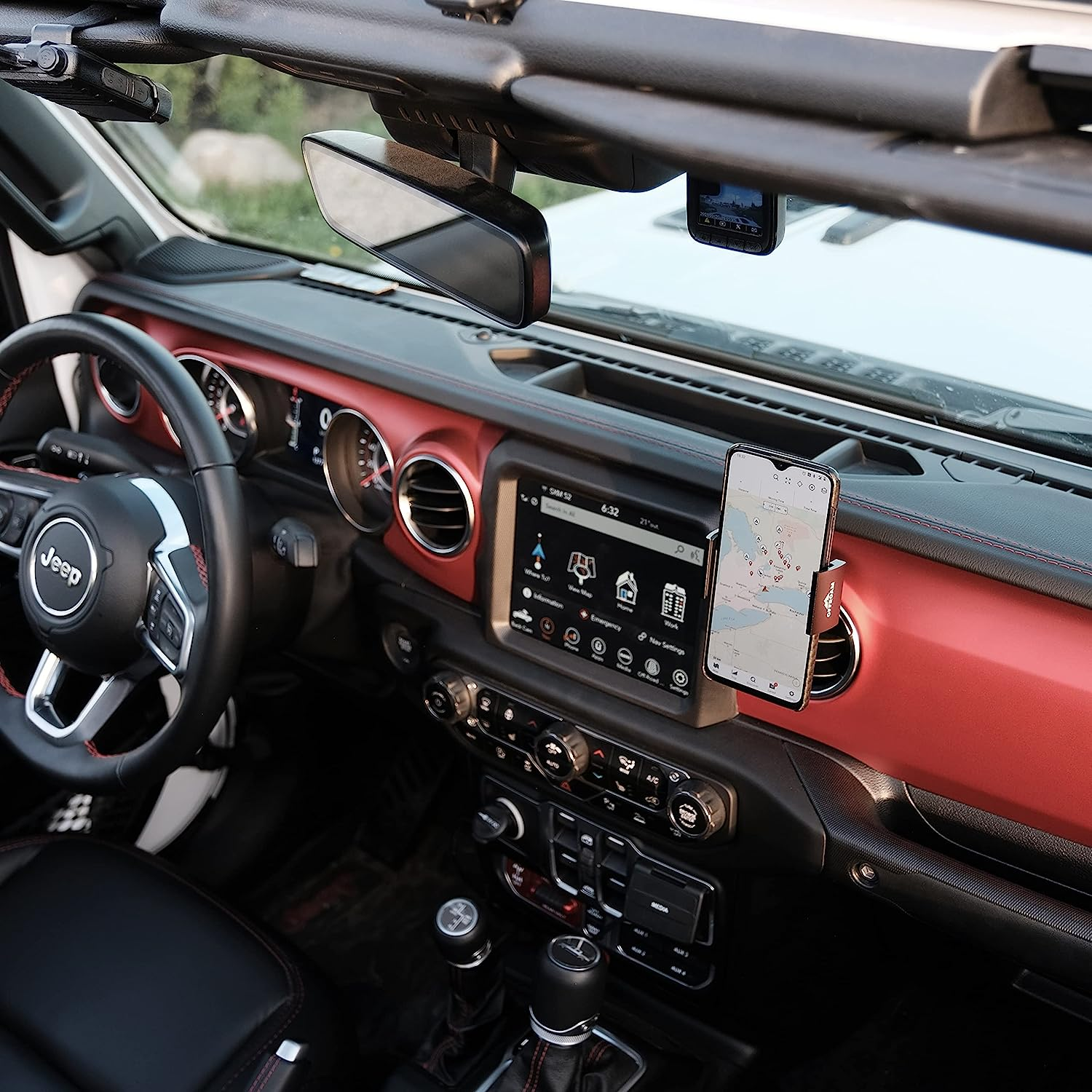 Offroam Phone Mount Compatible for Jeep Wrangler & Gladiator (2018-2023) - Airvent image number 4