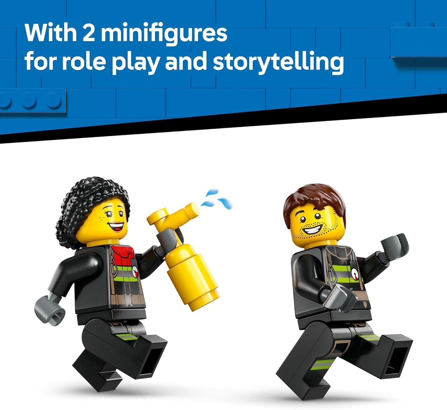 LEGO City Fire Engine with Ladder Toy for 4+ Year Old Boys & Girls, Rescue Vehicle Construction Kit with a Kids Toy Fire Truck and 2 Firefighter Minifigures, Educational Building Set 60463 image number 2