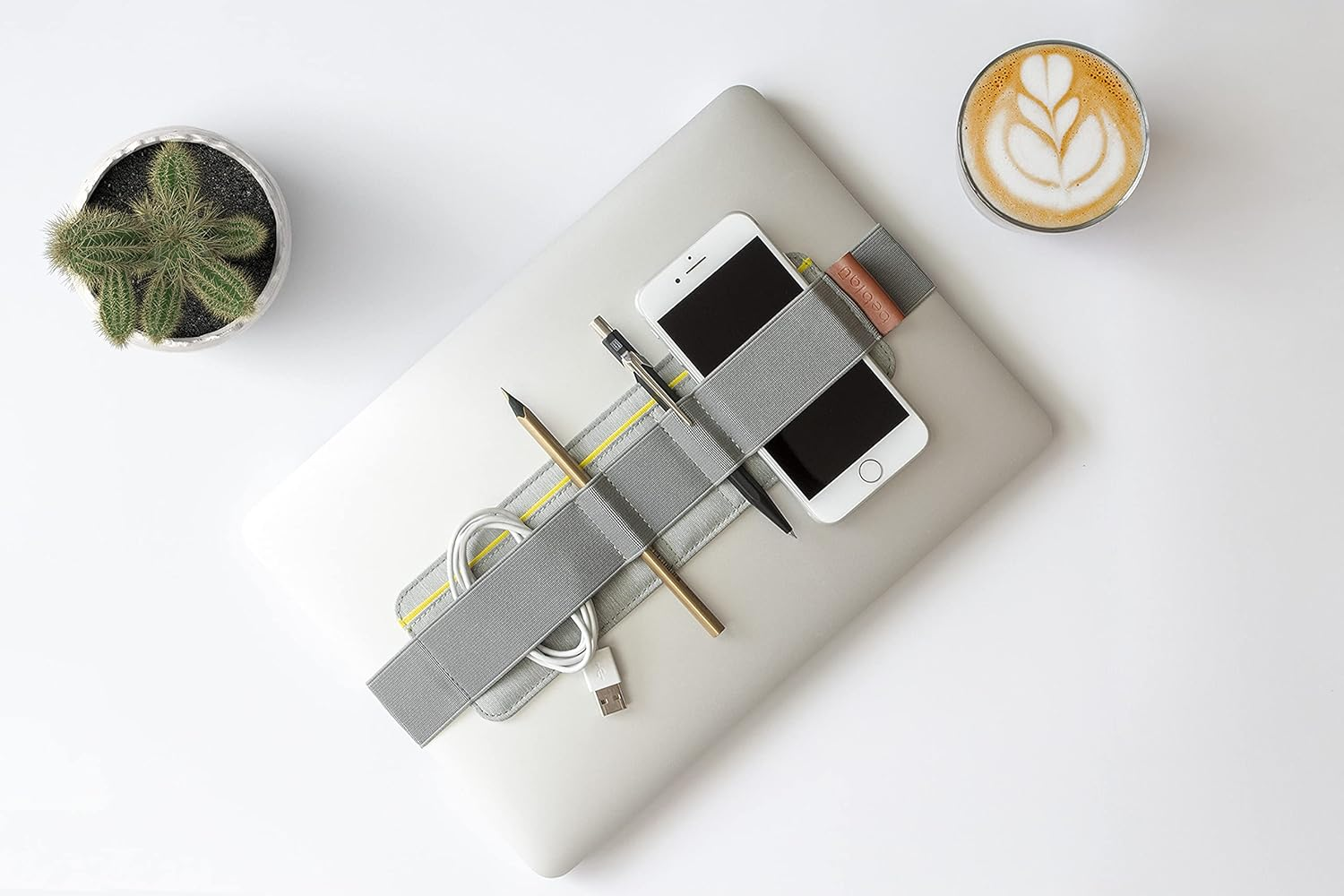 Beblau SLIM Portable Tech Organizer Attachable to Your Laptop & Notebook | Backpack & Desktop Organizers Office, Home & School | Working from Home Solution | Laptop Accessories - Blue image number 7