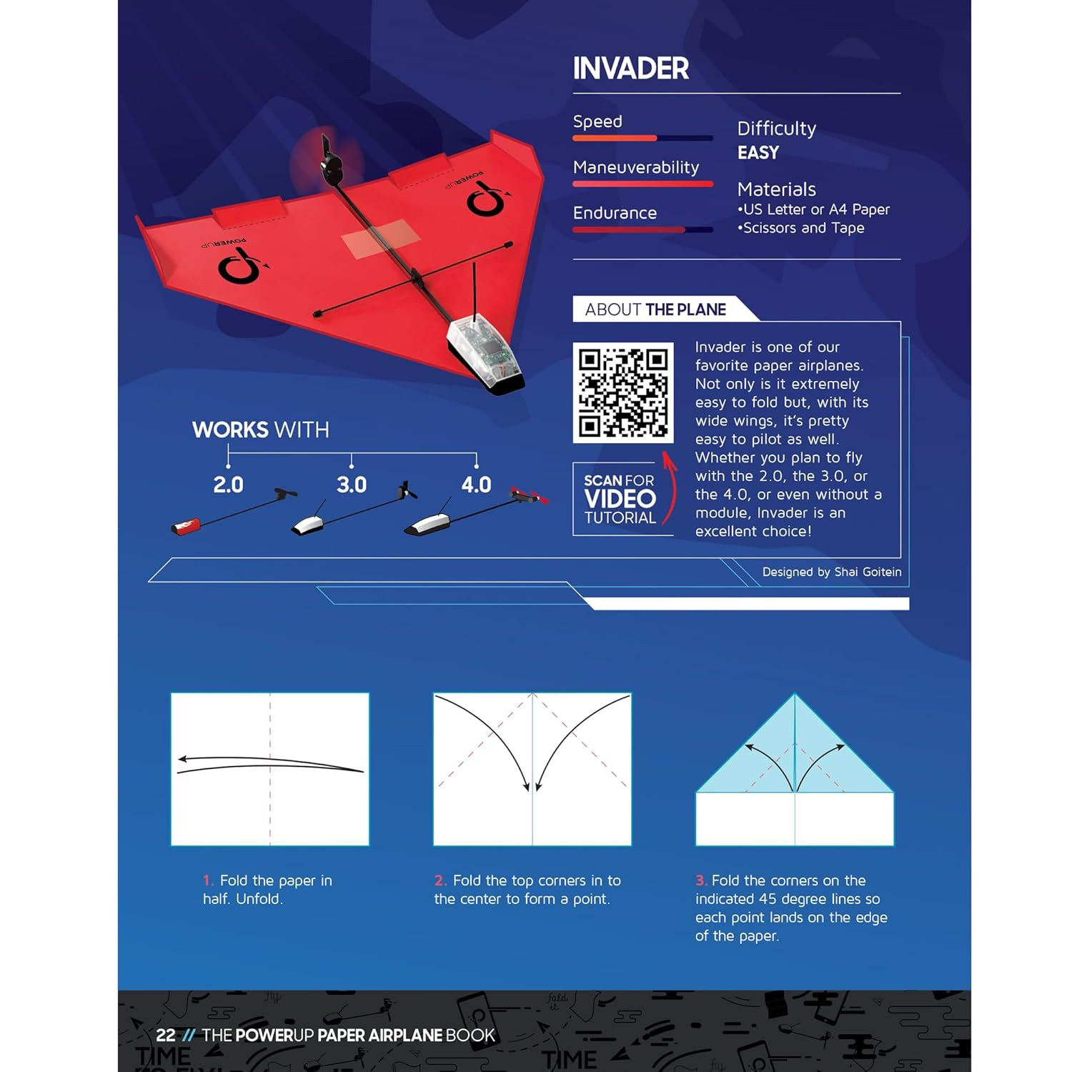 POWERUP Paper Airplane Book: the Ultimate Paper Airplane Guide- Designed for POWERUP 2.0 & 4.0 Powered Planes. 10 Innovative Designs with Video Instructions-For Kids, Hobbyists, & STEM Educators image number 4