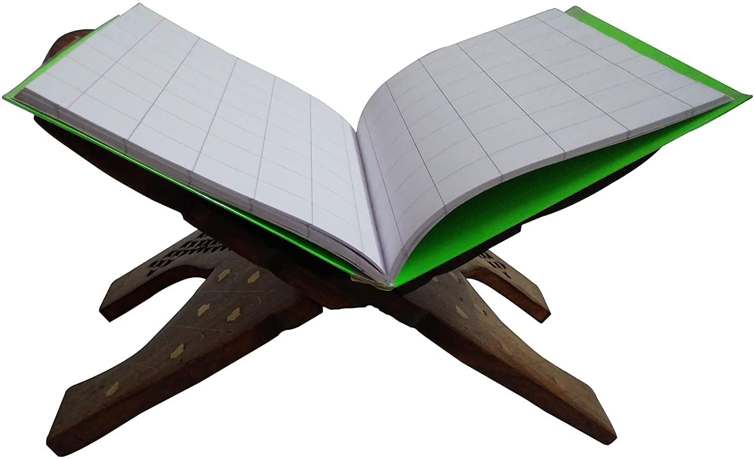 Garden of Arts Wooden Handmade Quran Geeta Bible Holder Support Stand Reading Book Holder Display Folding Religious Prayer Stand Wooden Holy Book Stand Medium Size 15 Inches Large Big Size image number 6