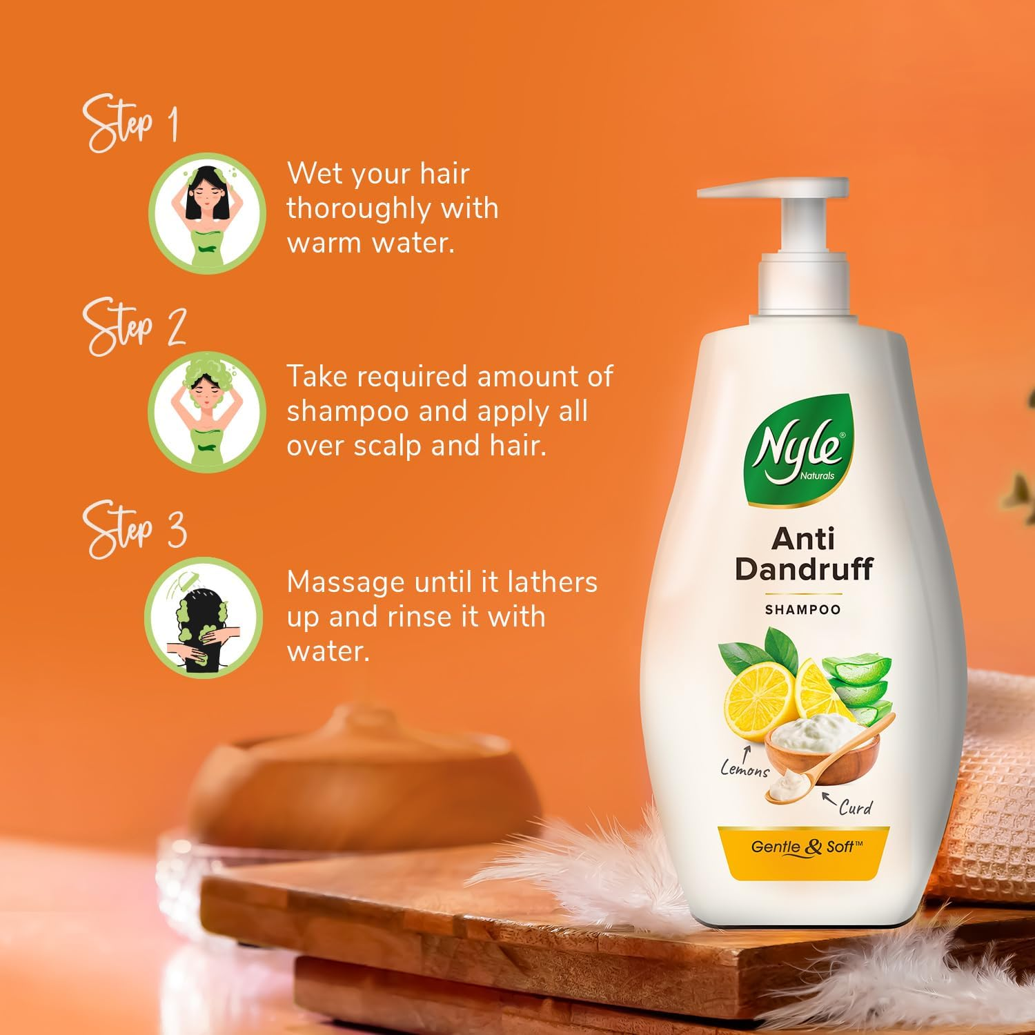 Nyle anti Dandruf Shampoo, 400Ml image number 6