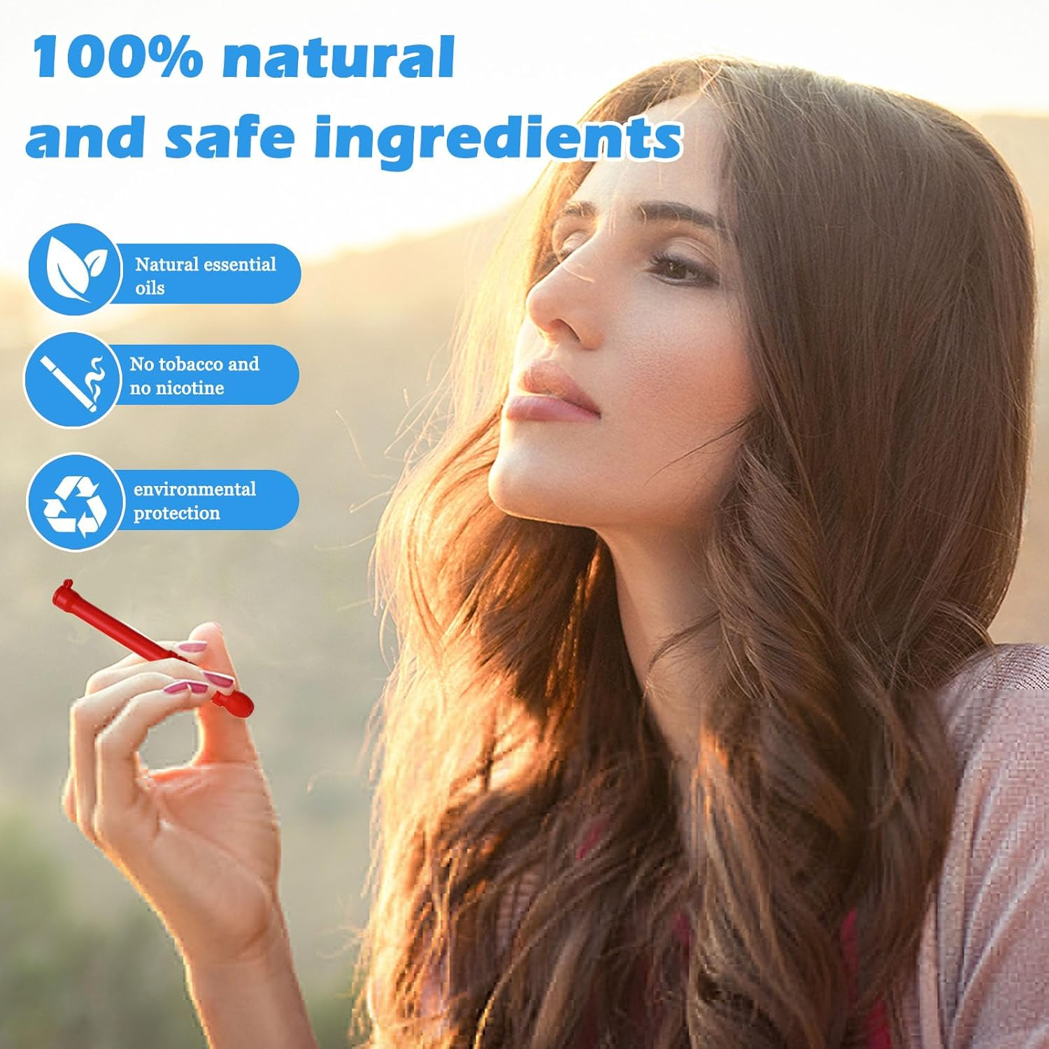 6PCS Chewable Essential Oil Breath Stick, Essential Oil Breather, Quit Smoking Chew Sticks, Can Taken Anywhere for Focus Clear, Natural Alternative to Reduce Urge (B) - B image number 6