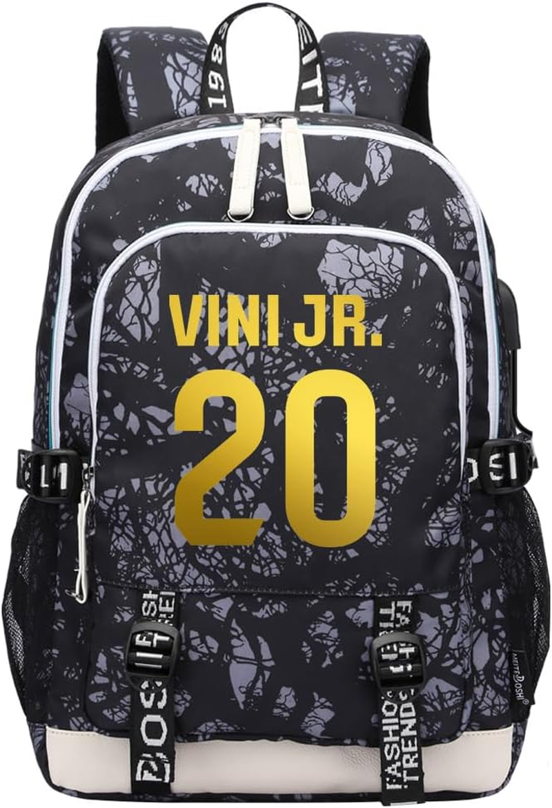 Soccer V-Inicius Multifunction Sport Backpack Travel Laptop Football Fans Bag for Men Women