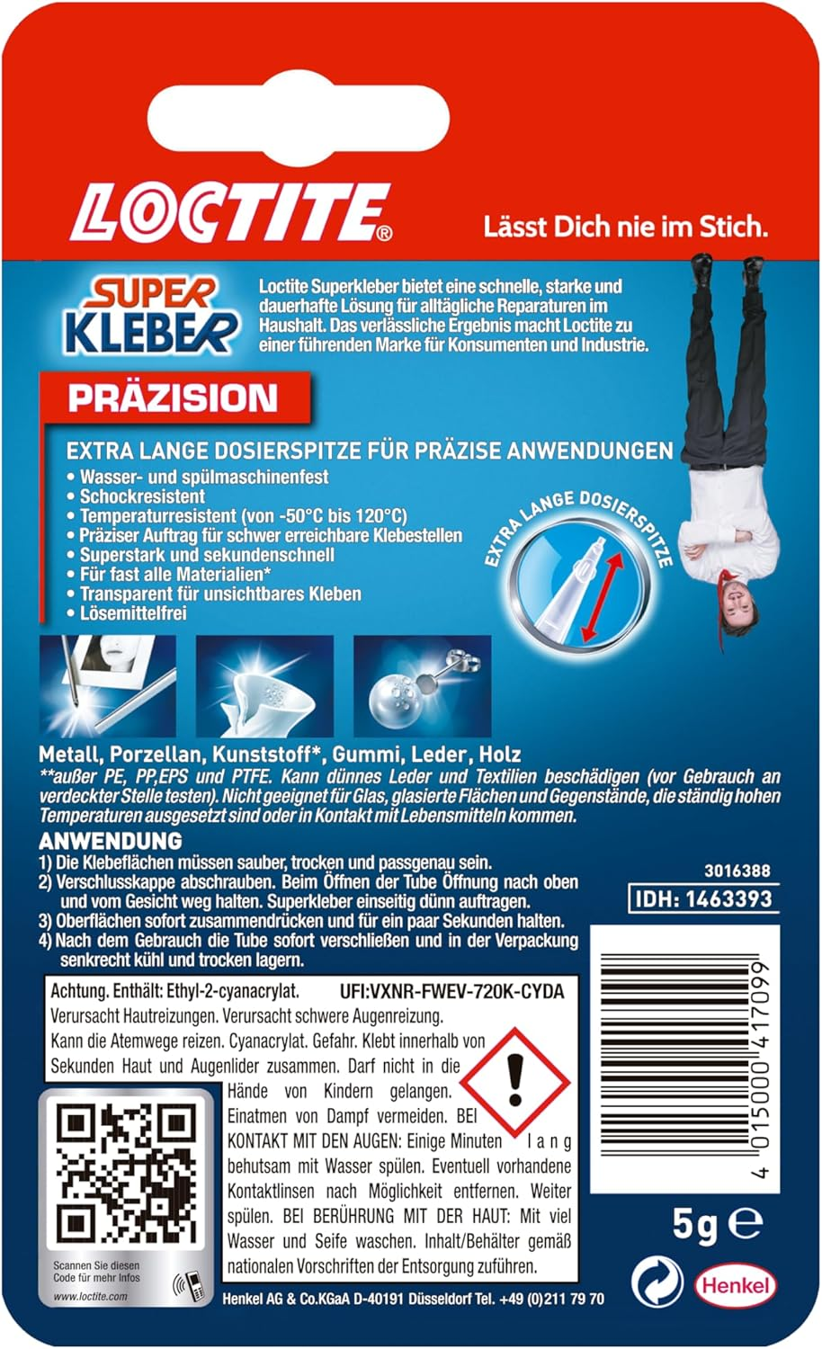 Loctite Super Glue Precision, Super Glue for Precise Gluing without Dripping, Quick-Drying, Dishwasher Safe Liquid Adhesive, 1 X 5 G Bottle image number 2