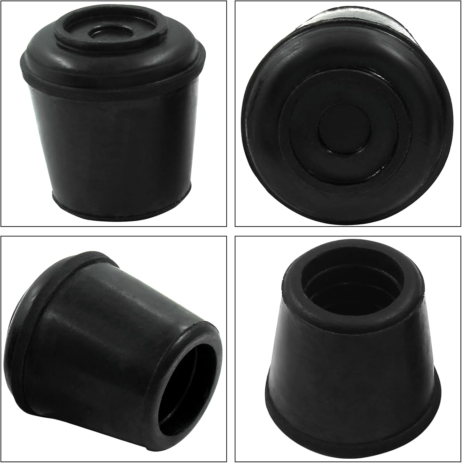 16Pcs 5/8 Inch (16Mm) Chair Leg Tips Caps, round Rubber Non-Slip Folding Chair Leg End Caps Black Furniture Table Feet Caps Floor Protector Cover for Hardwood Floors image number 3