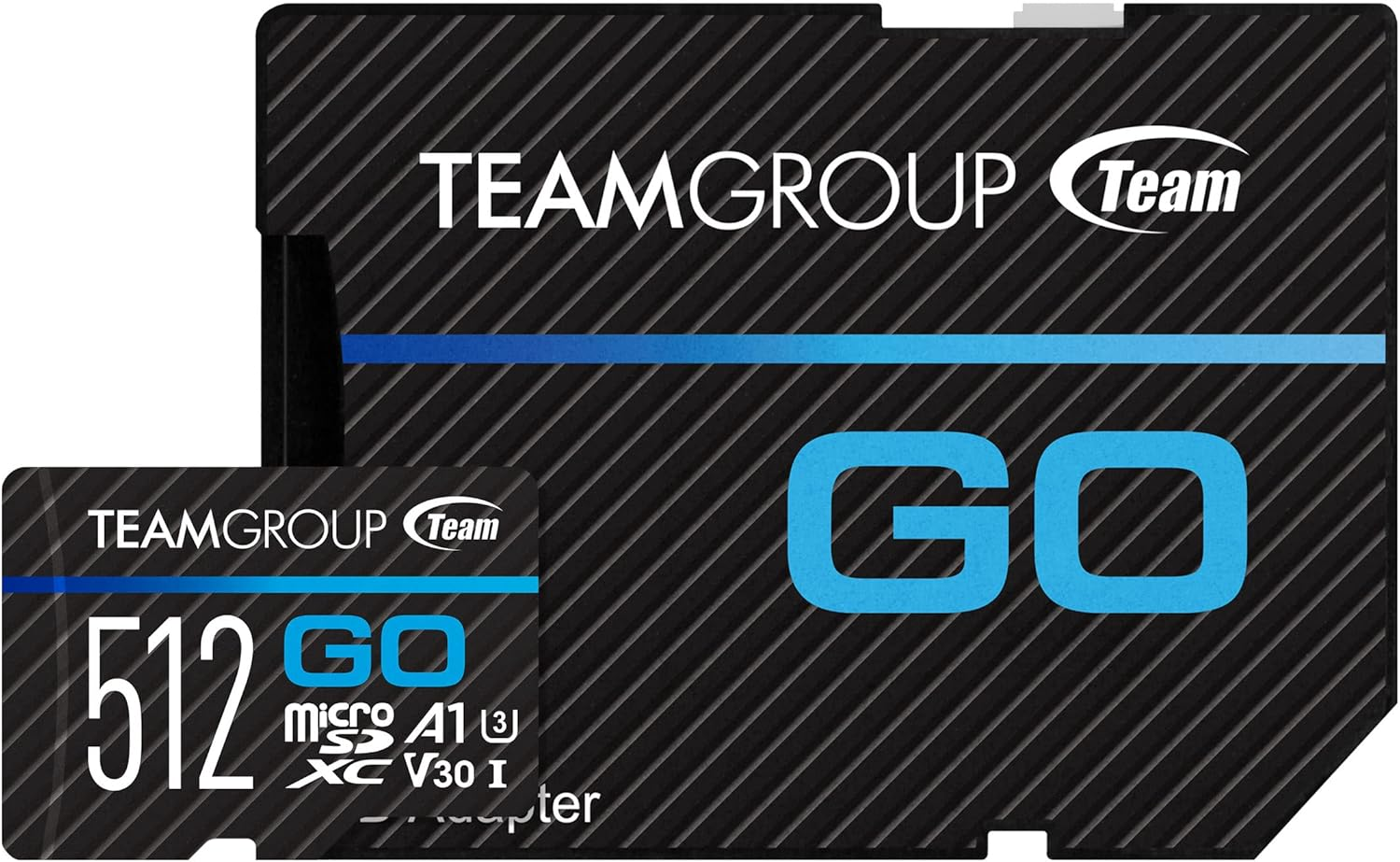 TEAMGROUP GO Card 512GB Micro SDXC UHS-I U3 V30 4K, R/W up to 100/90 Mb/S for Gopro & Action Cameras High Speed Flash Memory Card with Adapter for Outdoor, Sports, 4K Shooting TGUSDX512GU303 image number 1