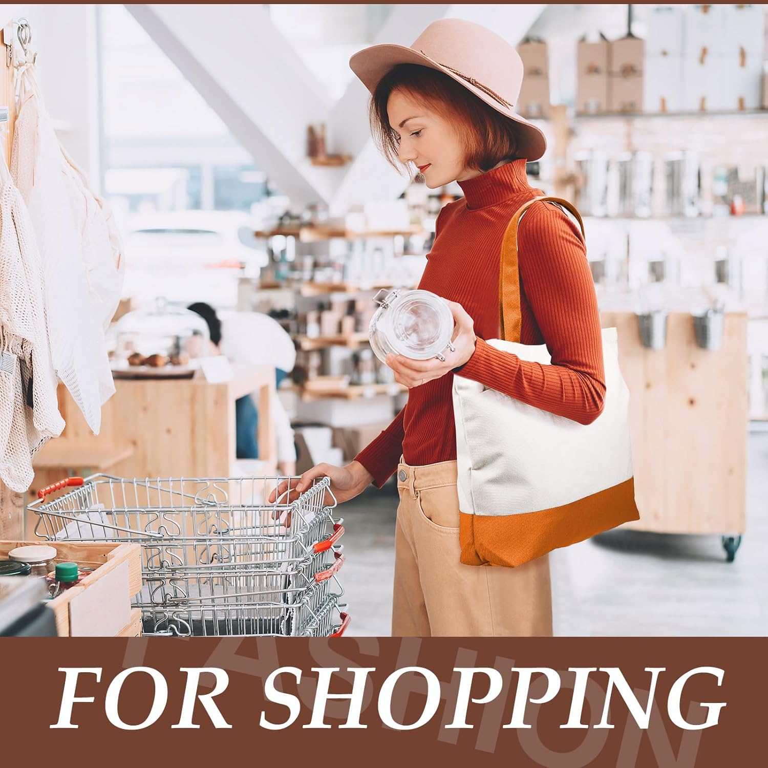 Sanwuta 40 Pcs Large Blank Canvas Tote Bags and Makeup Bags Blank Reusable Grocery Luggage Canvas Tote with Handles (Ultimate Color Bundle) image number 3