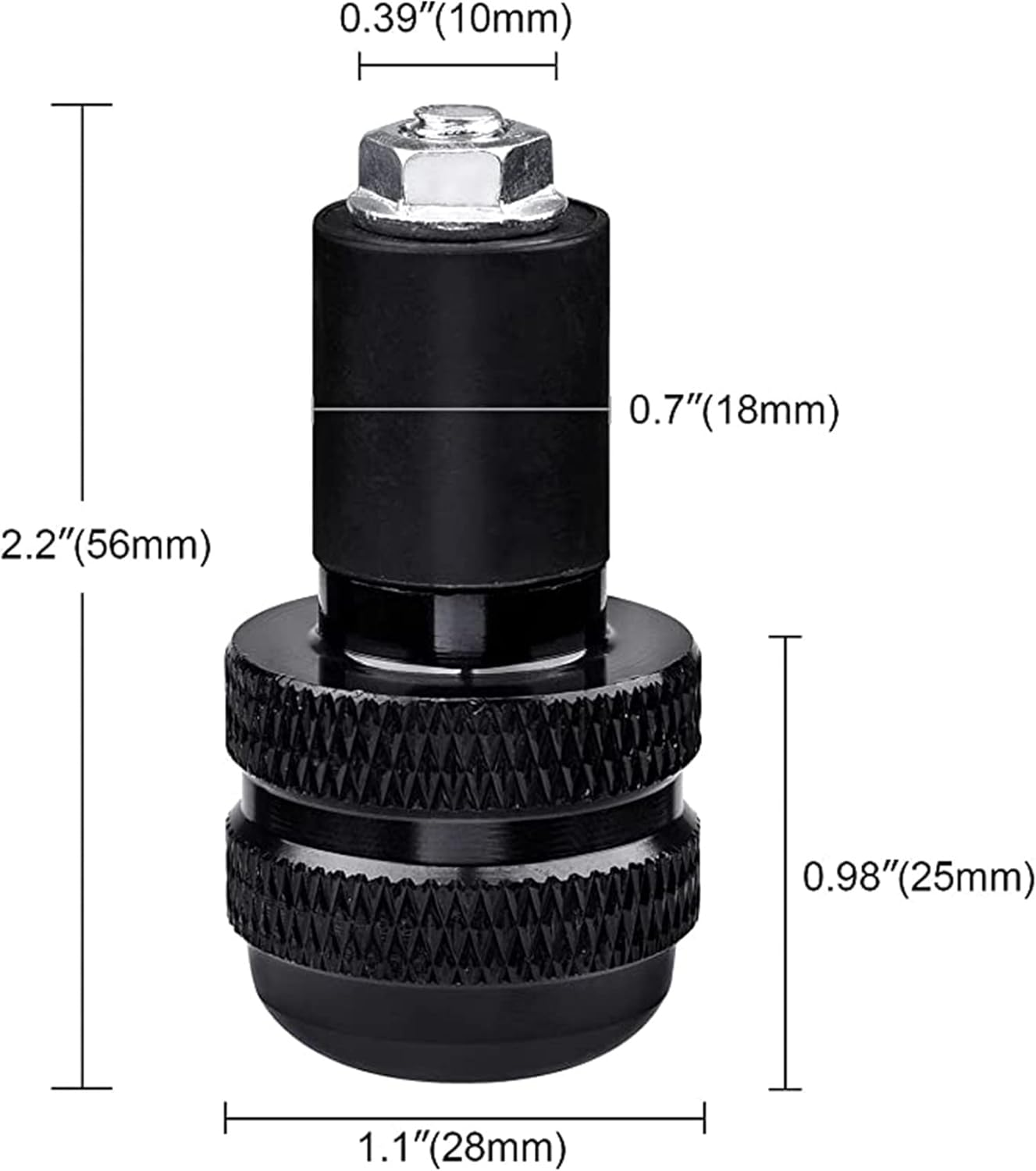 1 Pair of Motorcycle Bar End Plugs Universal for 7/8 Inch 22Mm Motorcycle Handlebar anti Vibration Aluminium Alloy Black Motorbike Accessories for Most Motorbike (Black) image number 1