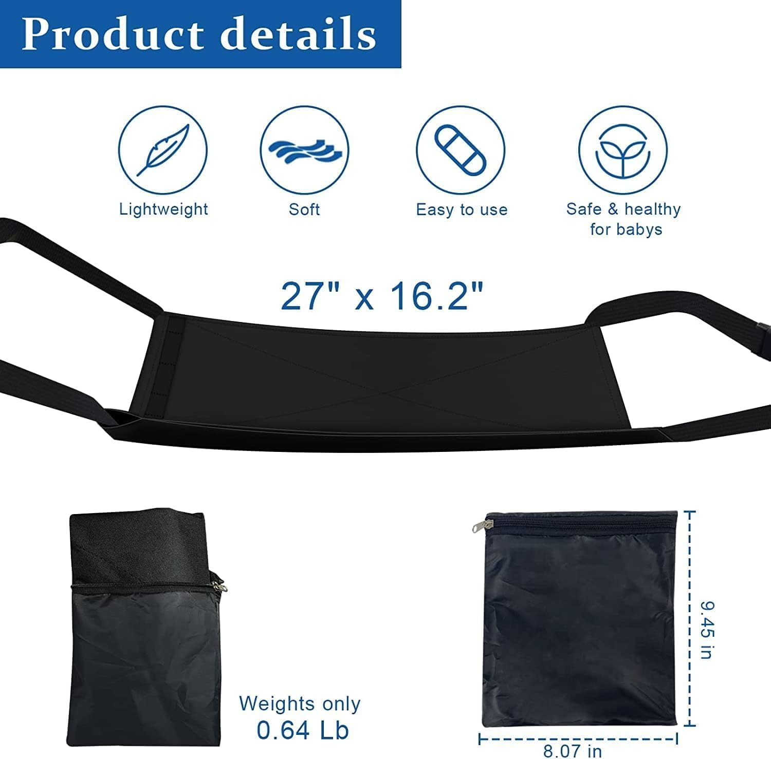 TECHVIDA, Airplane Footrests for Kids, Airplane Seat Extensions, Portable Toddler Travel Equipment, Airplane Travel Accessories for Toddlers,