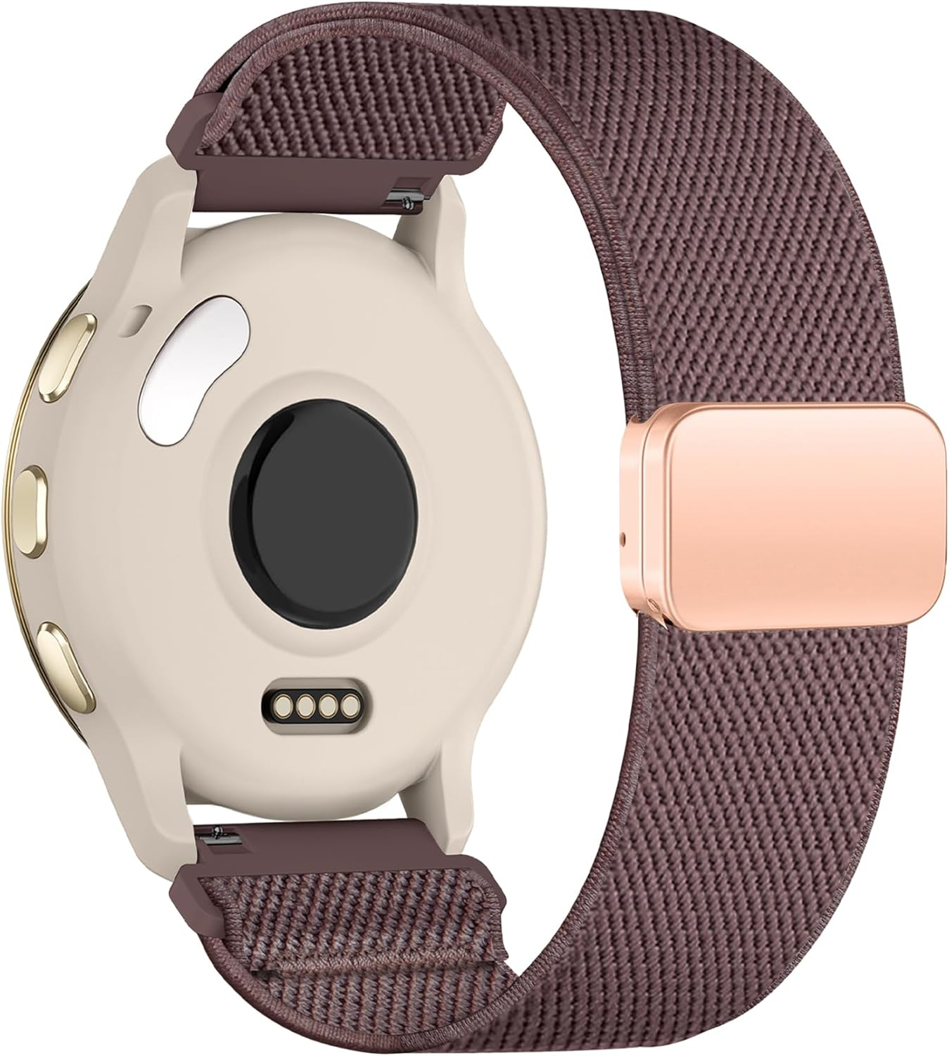 18Mm Nylon Magnetic Watch Band Compatible with Garmin Venu 3S 41Mm/Venu 2S/Vivoactive 4S/Vivomove 3S/Venu 4 41Mm/Forerunner 255S/265S,Loop Magnetic Elastic Replacement Strap for Women Men